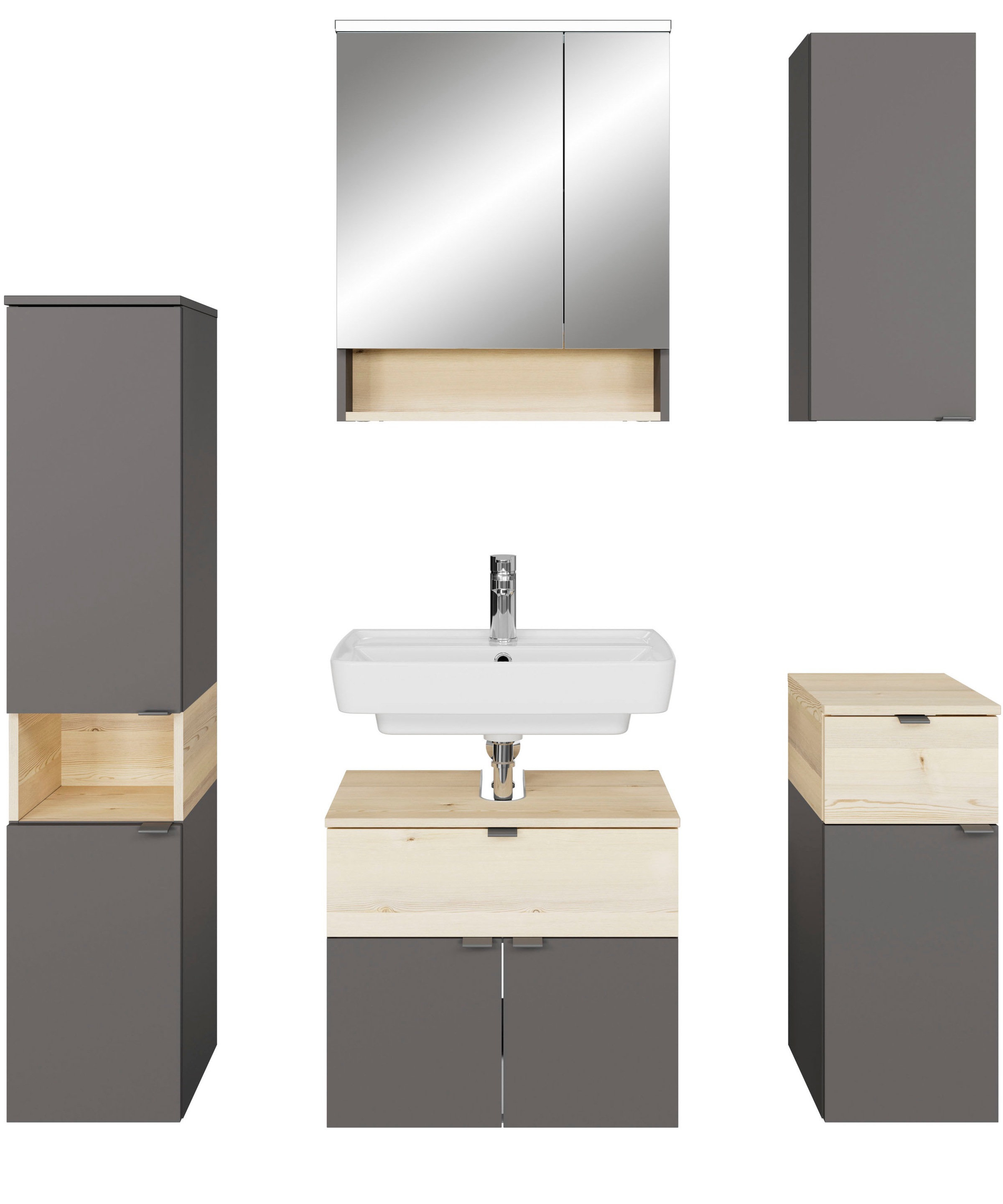 Saphir Badmöbel-Set »Quickset 394«, (Komplett-Set, 5 St.)