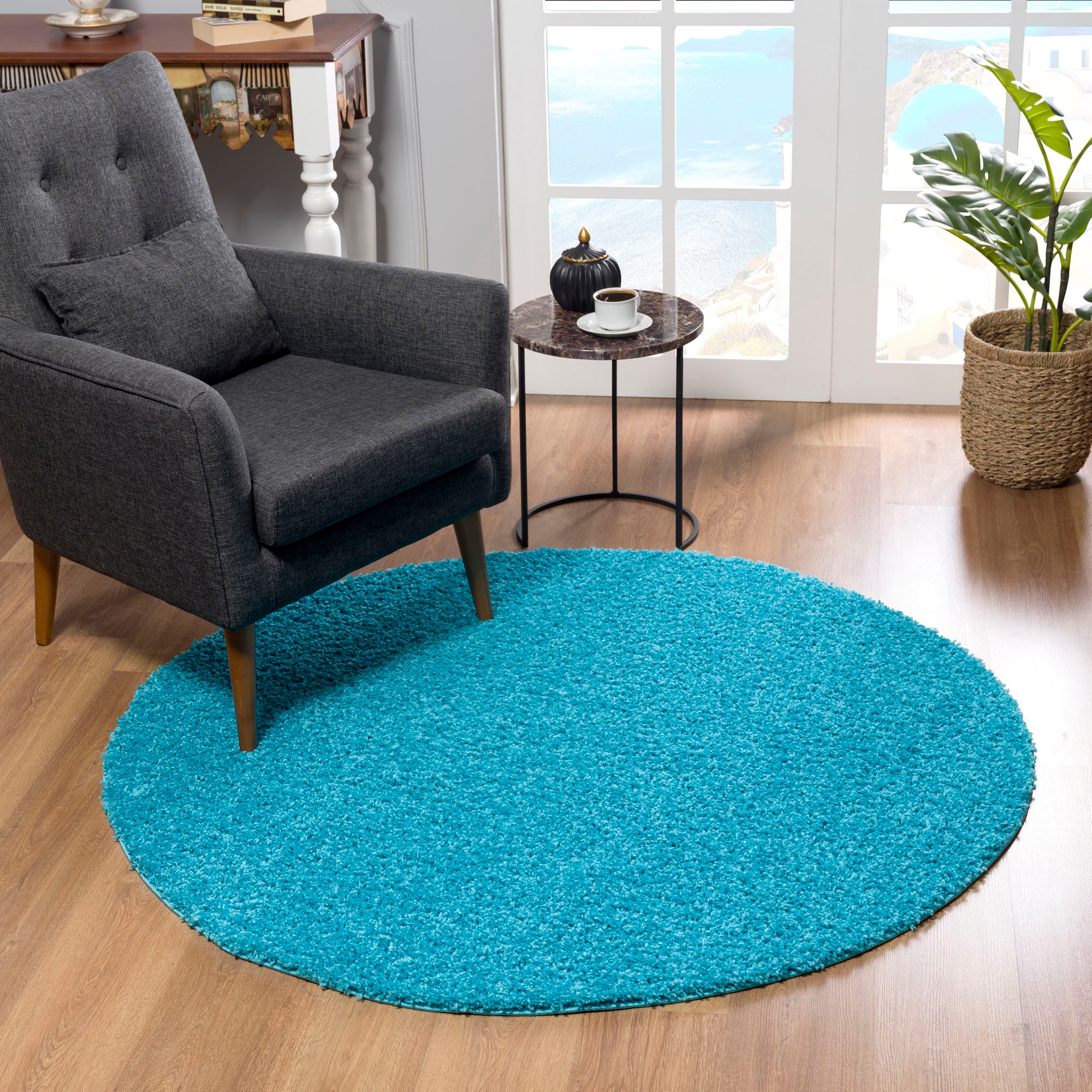 Sanat Hochflor-Teppich »LOCA«, rund, 30 mm Höhe, Wohnzimmer, Langflor, Shaggy, Schlafzimmer