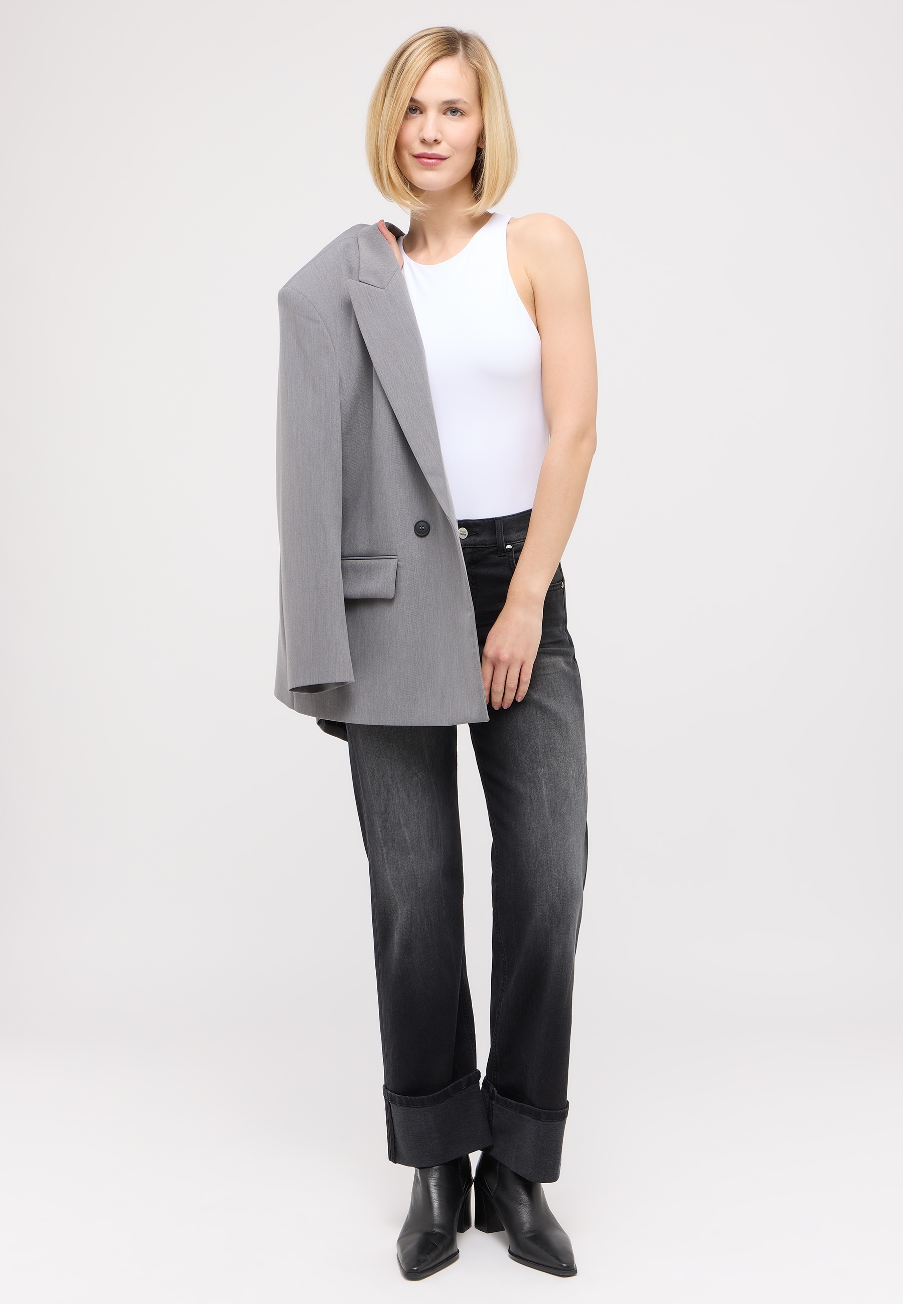 ANGELS Straight-Jeans »LARA TU«, mit umgeschlagenem Bein