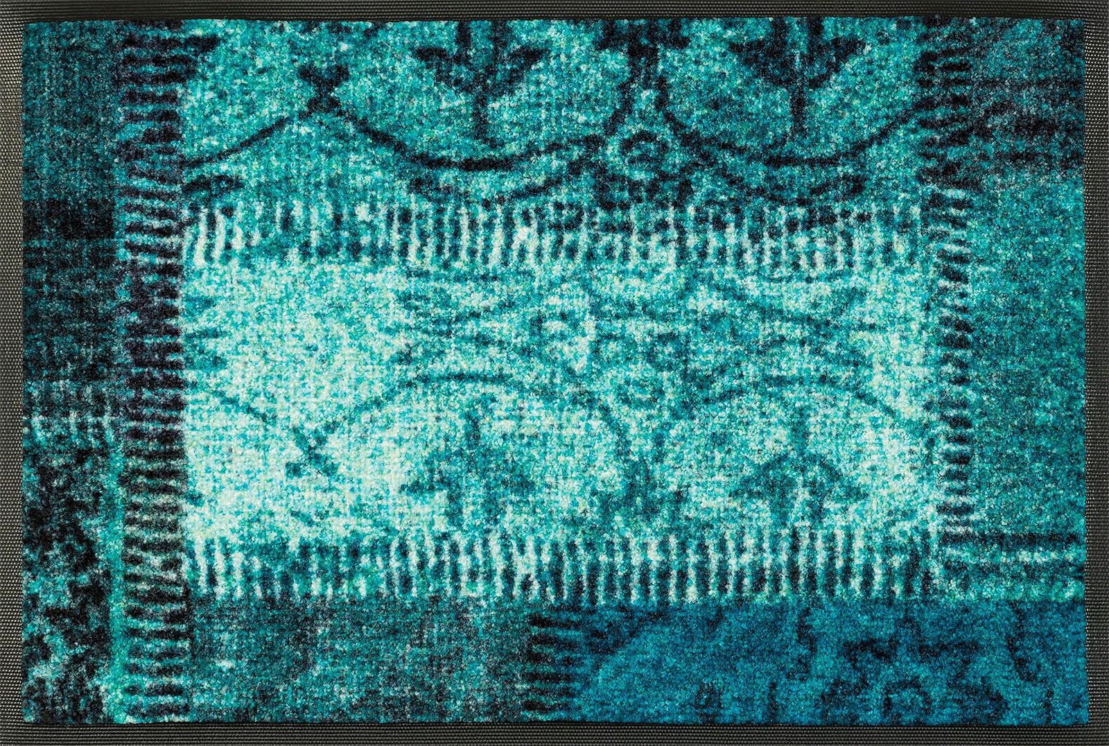wash+dry by Kleen-Tex Fußmatte "Vintage Patches" rechteckig 7 mm Höhe Schmutzfangmatte, modernes Patchwork Design, rutschhemmend, waschbar