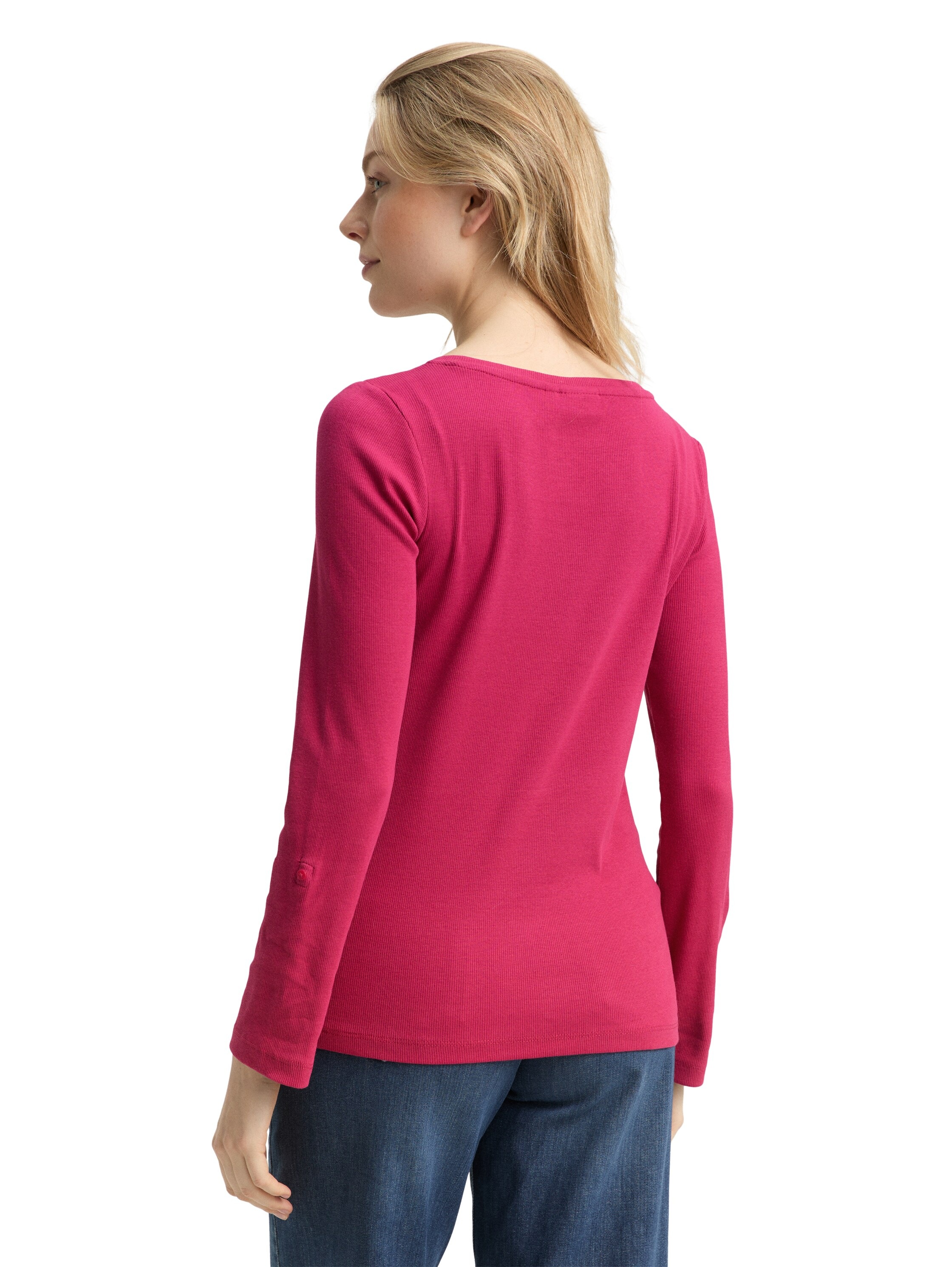TOM TAILOR Henleyshirt mit Turn-Up-Arm günstig online kaufen