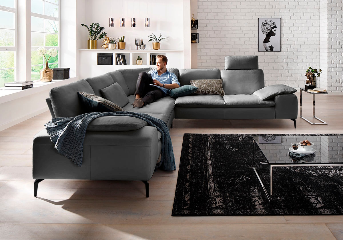 W.SCHILLIG Ecksofa "valentinoo, Designsofa, elegant und bequem, L-Form", (S günstig online kaufen