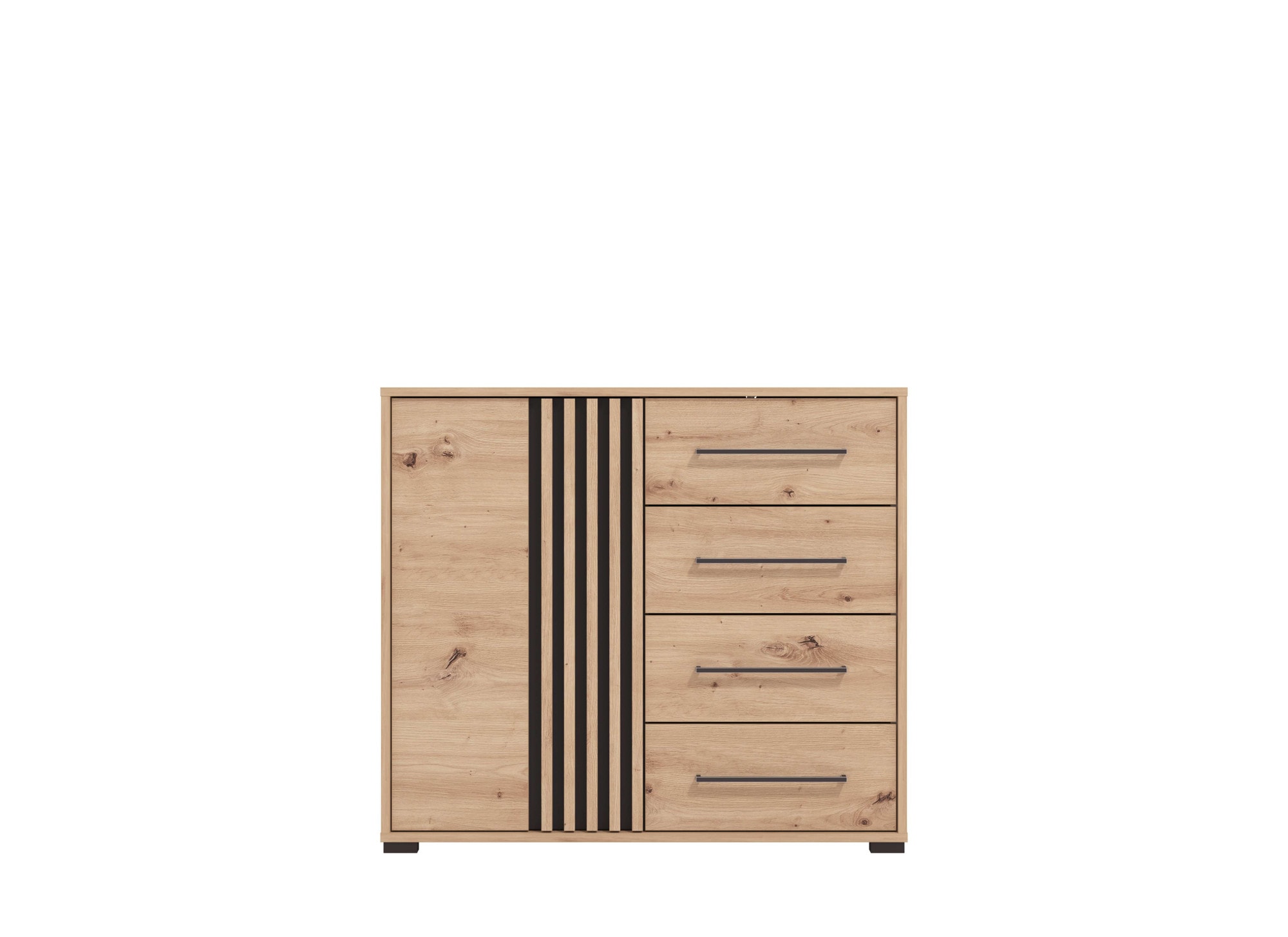 INOSIGN Kommode »Ascalon Sideboard, Breite 138 oder 93 cm, mit ABS Schutzkanten«, 3D Optik durch Lamellen/ Paneele, FSC-zertifizierter Holzwerkstoff