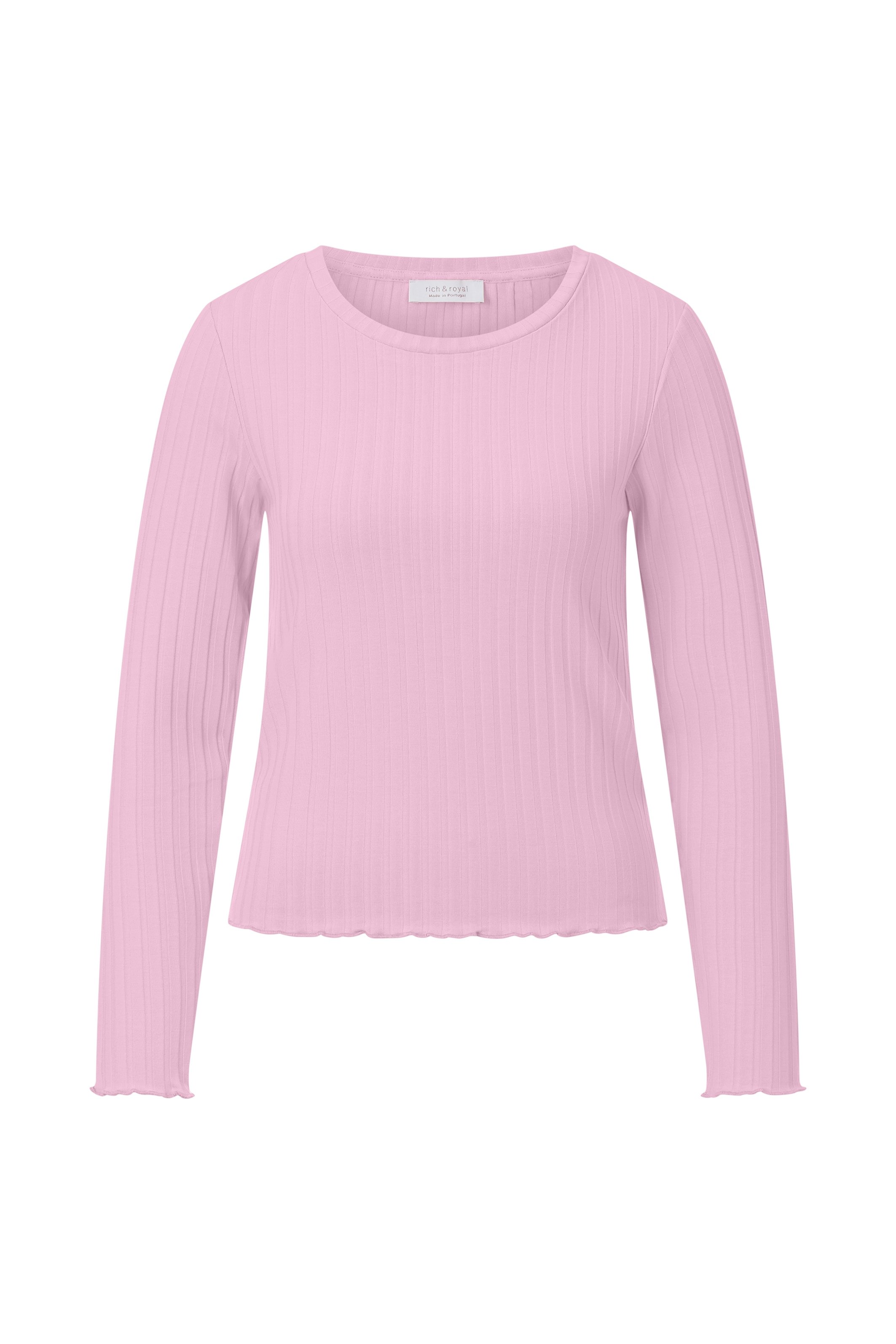 RICHROYAL Longsleeve perfekt zum drunterziehen, mit Rollkante am Ausschnitt
