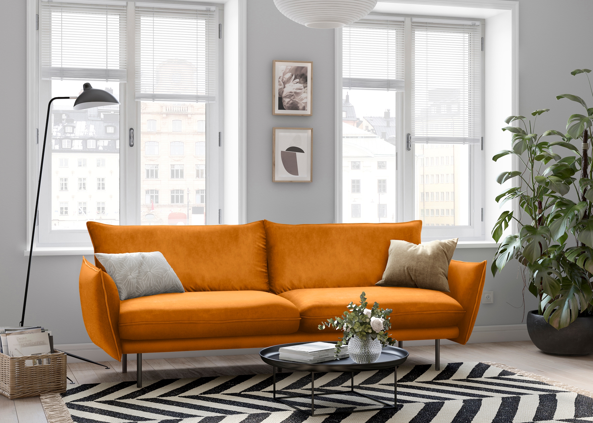 andas 3-Sitzer »Stine«, Besonderes Design durch Kissenoptik und Keder, by Morten Georgsen
