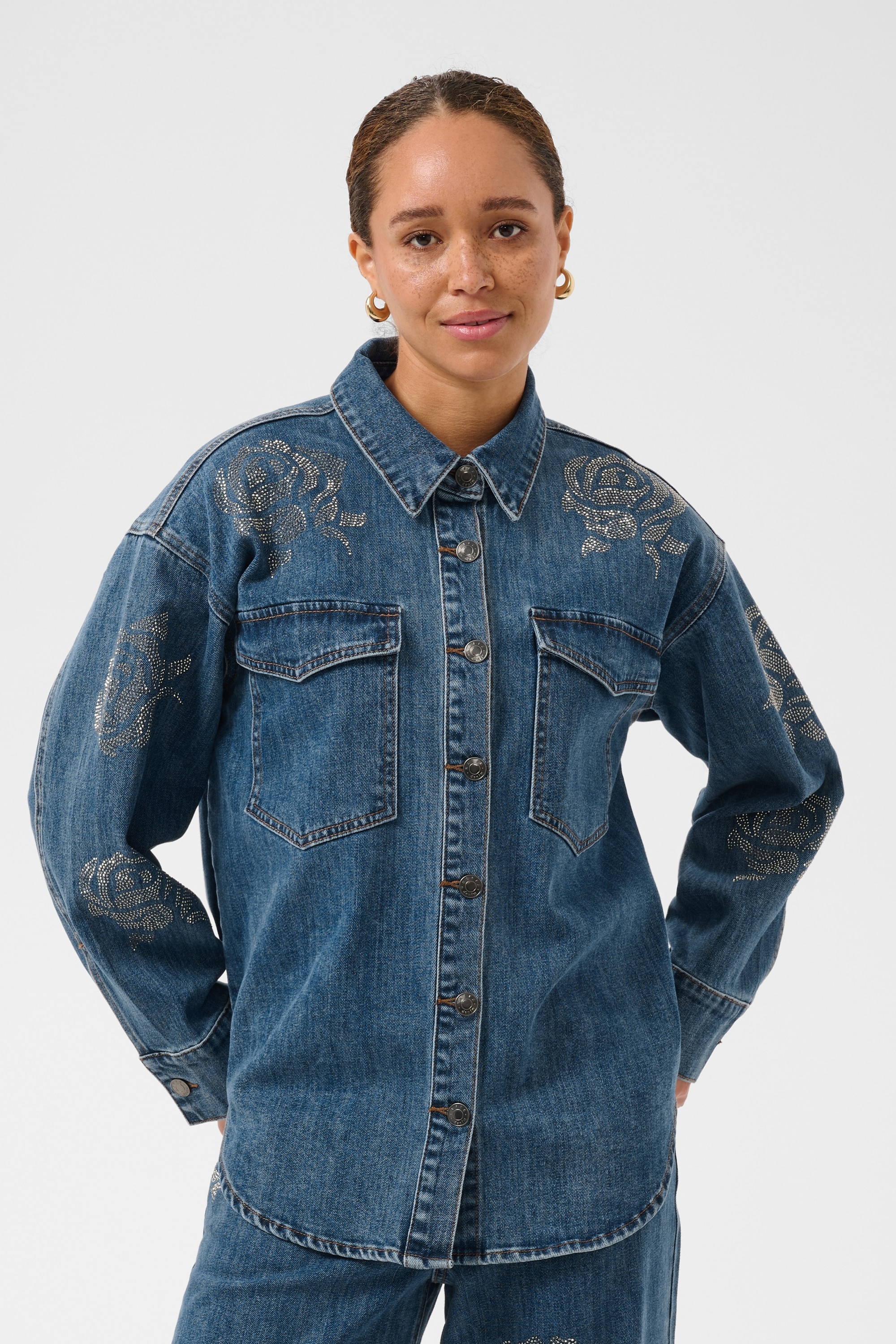 KAFFE Jeansbluse »Jeanshemd KAcastelia«