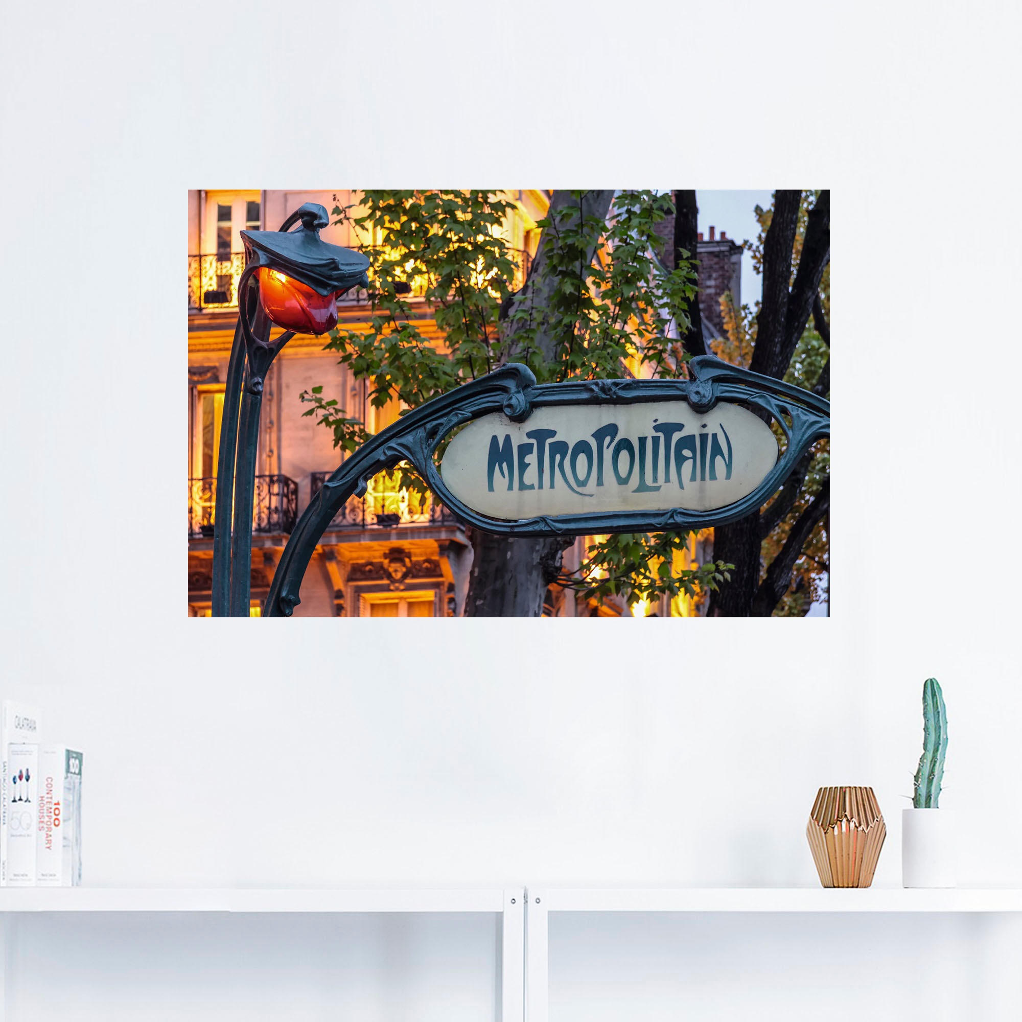 Artland Wandbild »Jugendstil-Eingang zu Metro-Station«, Schilder, (1 St.), als Alubild, Leinwandbild, Wandaufkleber oder Poster in versch. Größen