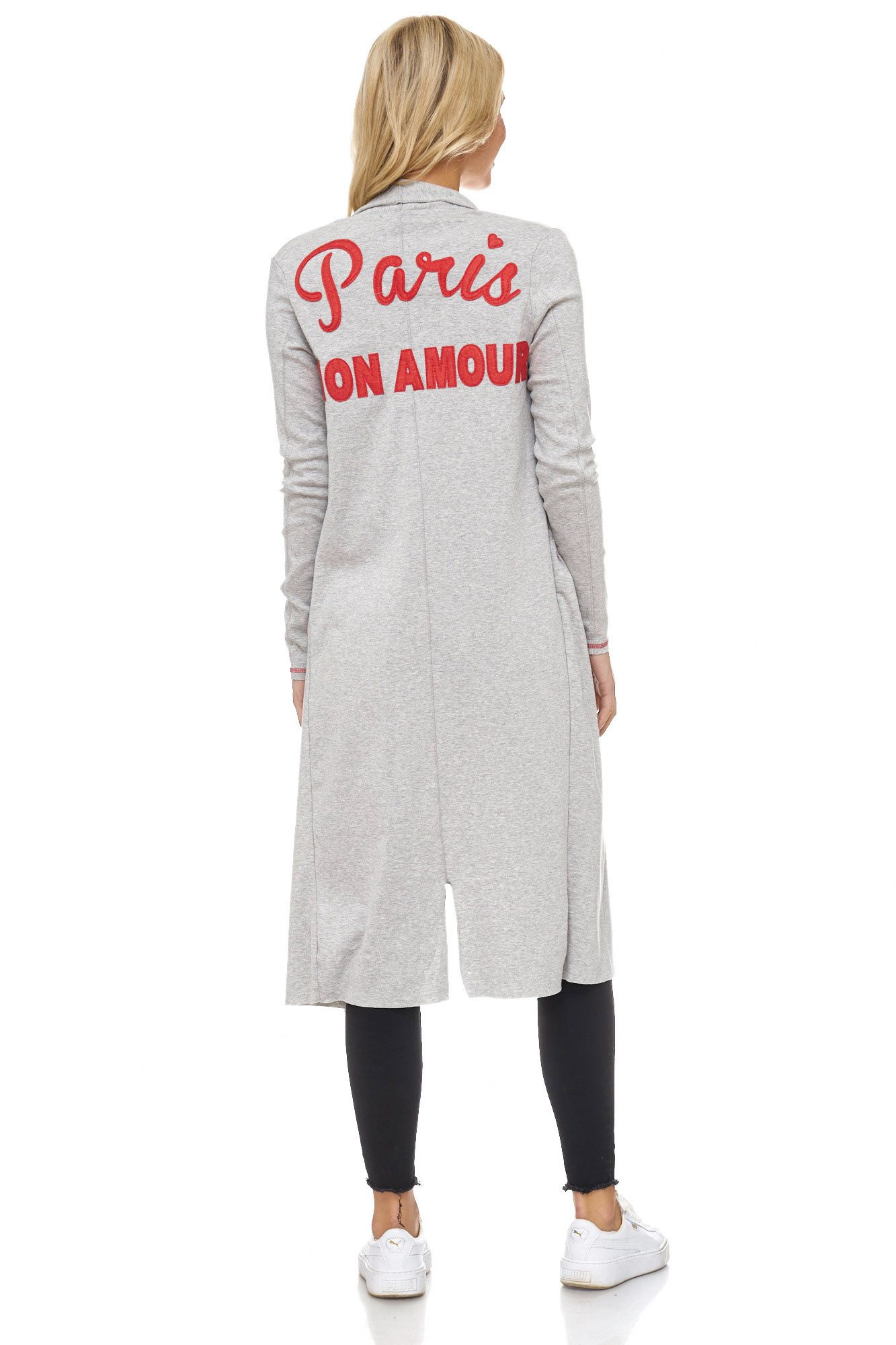 Decay Strickjacke, mit Paris-Aufdruck