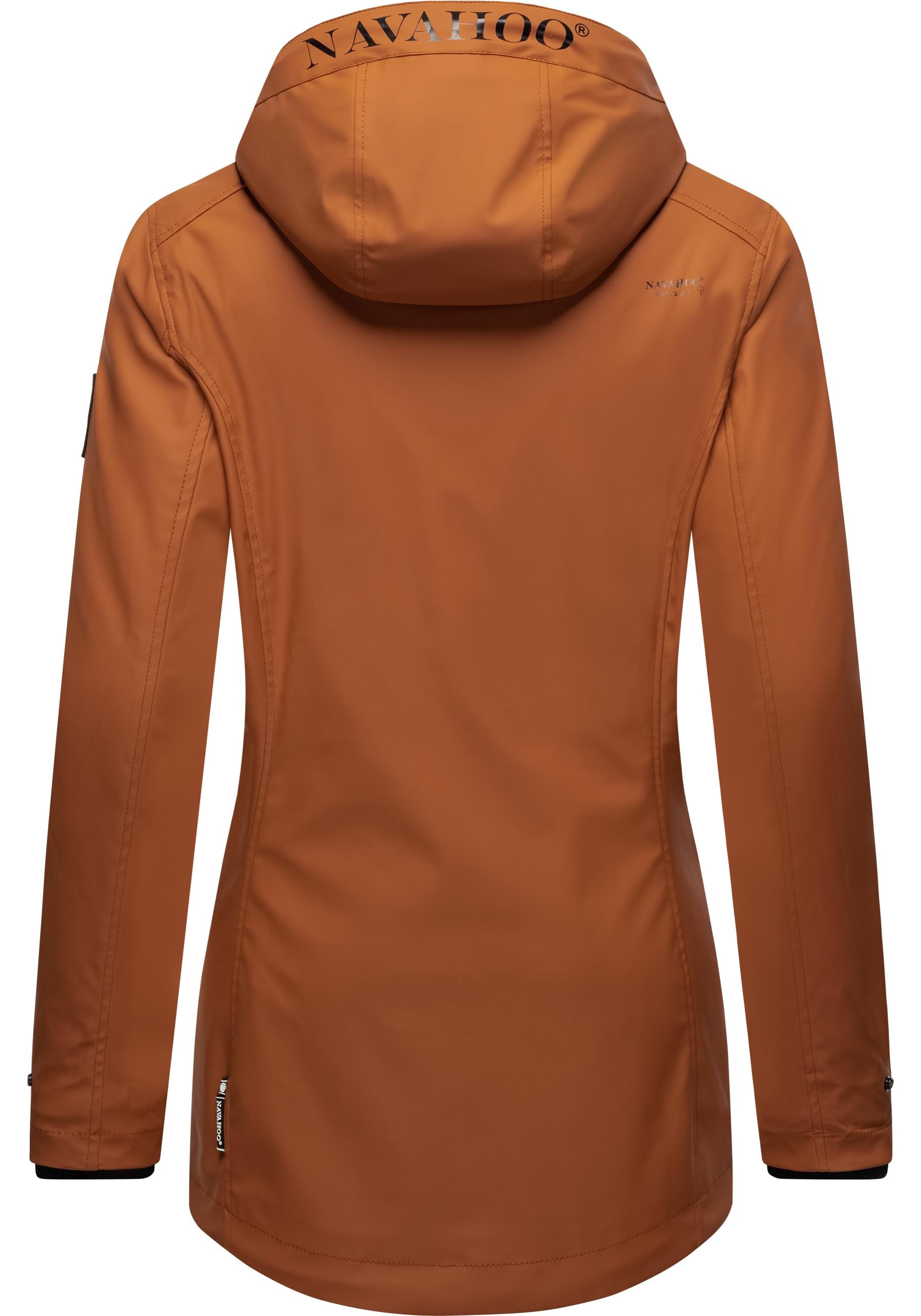 Navahoo Regenjacke »Lindraa«, mit Kapuze, stylische wasserdichte Outdoorjacke mit Teddyfell