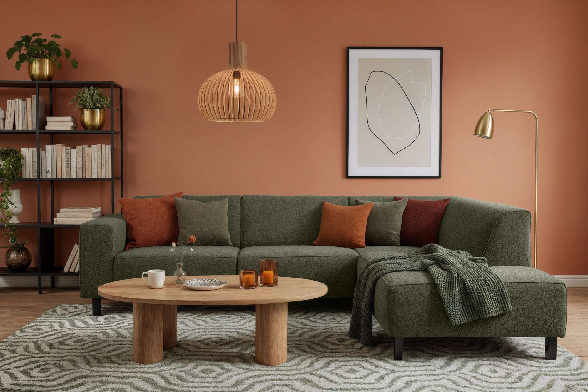 PLACES OF STYLE Ecksofa "Lorcan, Breite 275 cm, weiches Sitzgefühl" Massivh günstig online kaufen