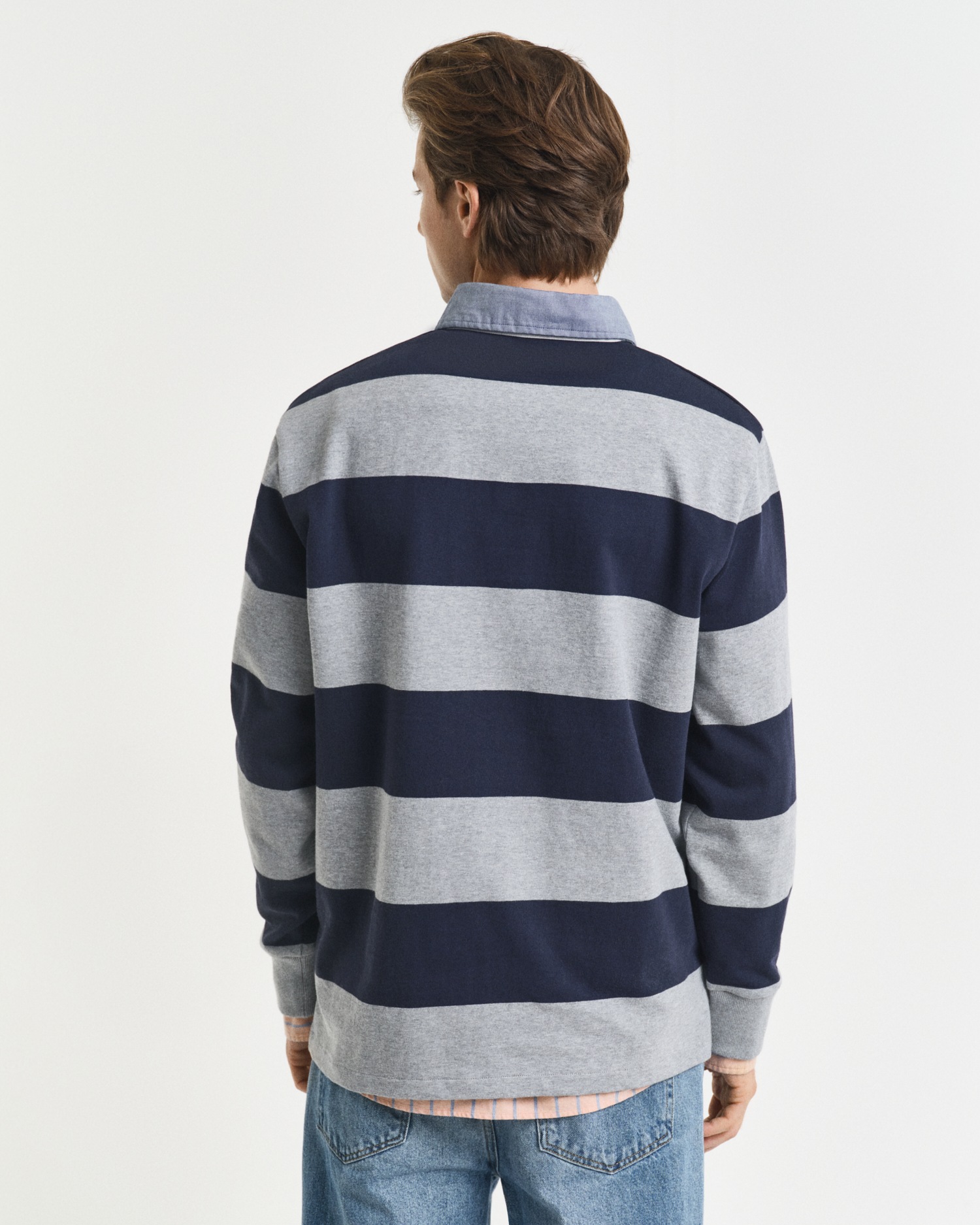 Gant Langarm-Poloshirt »REG CHAMBRAY STRIPE HEAVY RUGGER«
