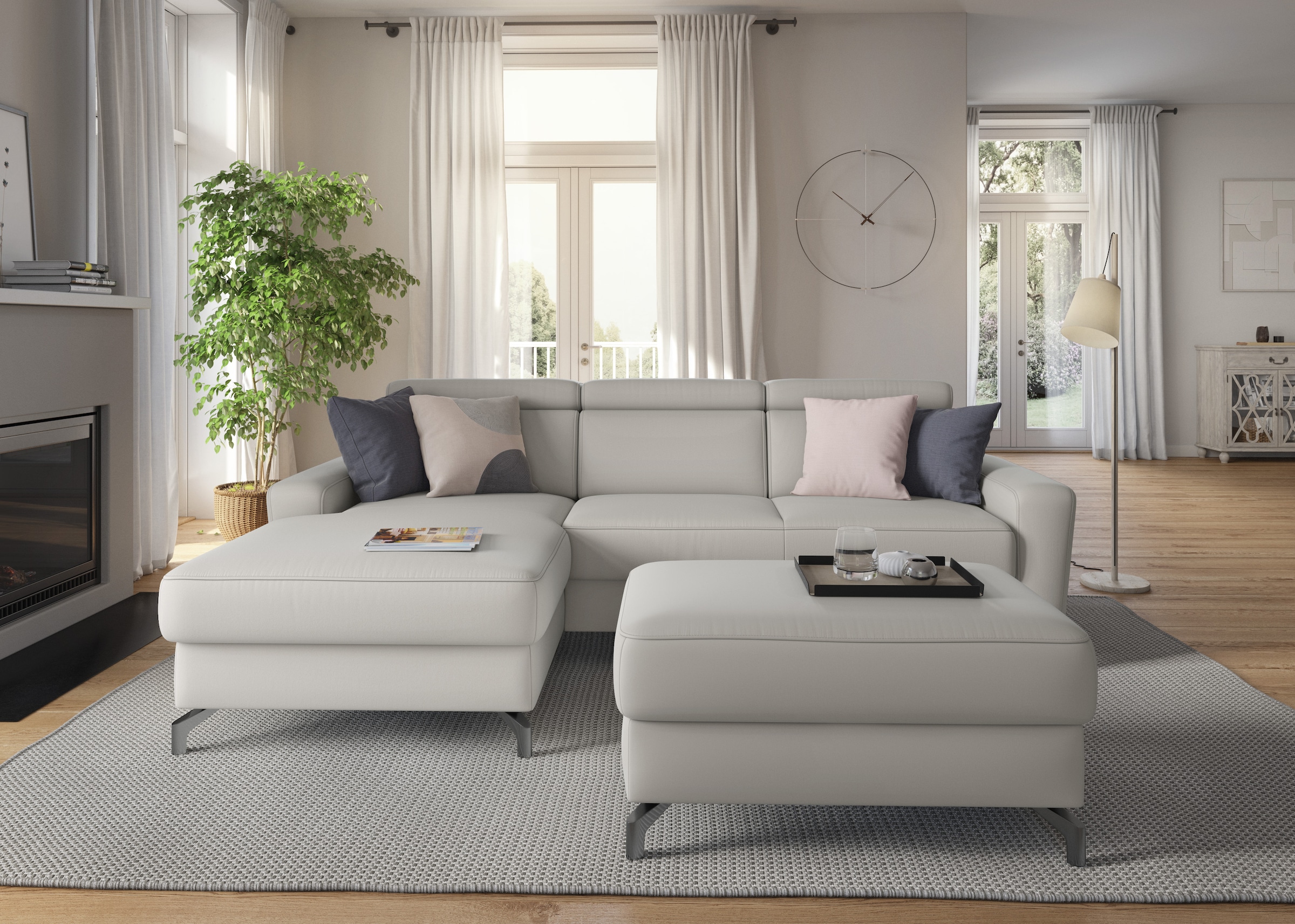 sit&more Ecksofa "Scarlett L-Form" inklusive Kopfteilverstellung, optional Schlaffunktion & Bettkasten