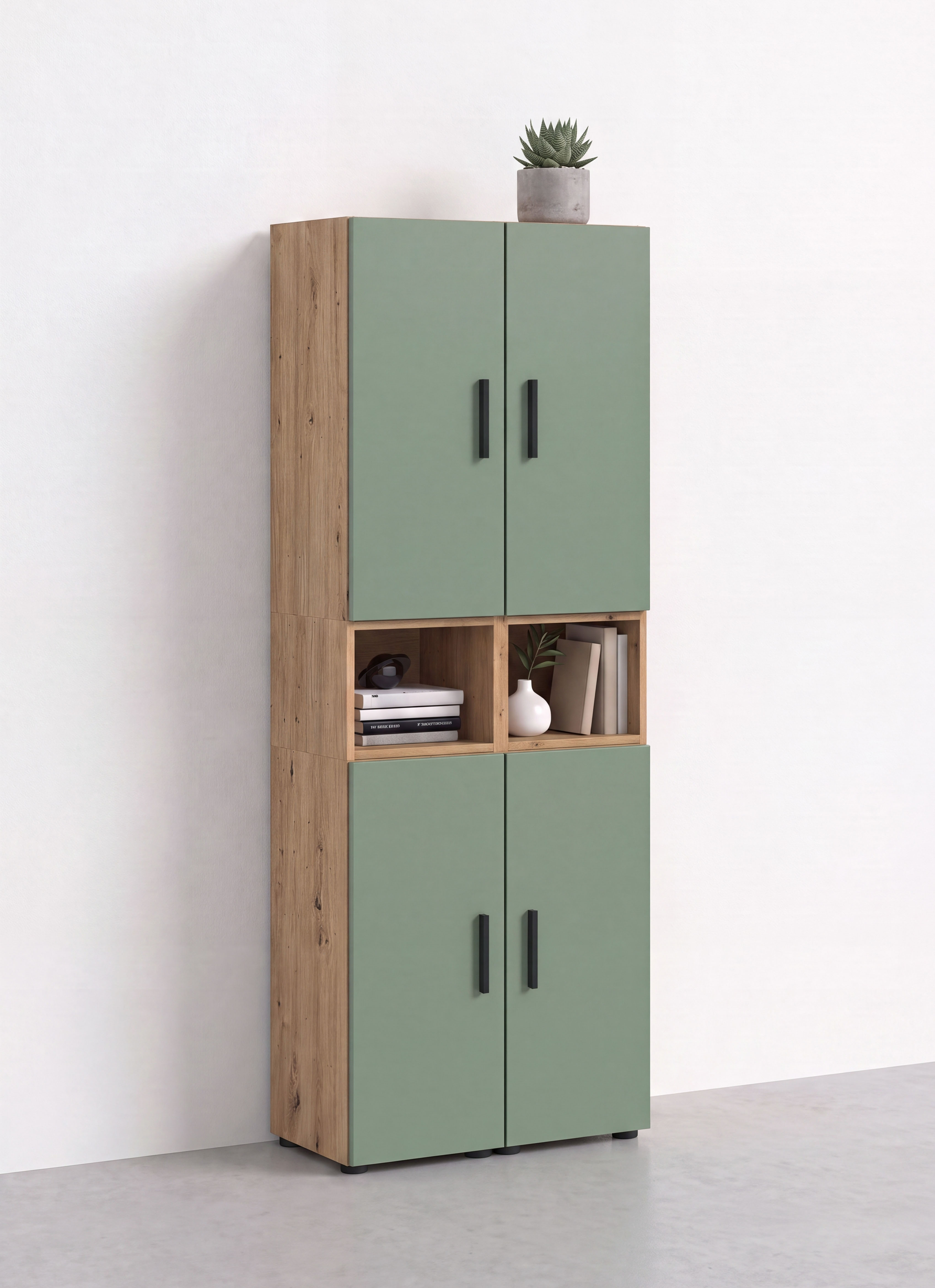 Home affaire Schrank-Set "ENESTE, 6-teilig, in verschiedenen Farben, individuell kombinierbar" verschiedenste Kombinationmöglichkeiten, stehend oder hängend, 2 Stk. tlg.