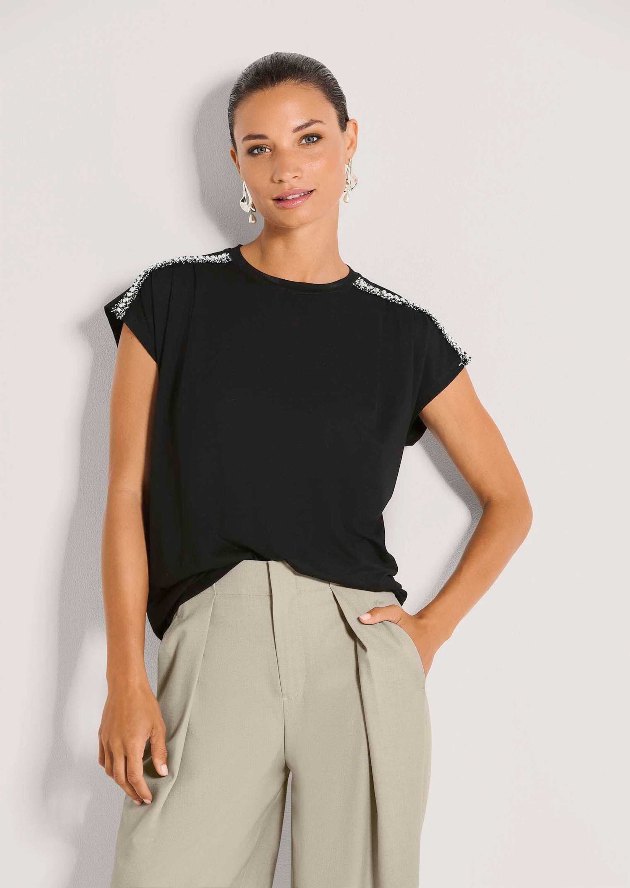 MADELEINE Kurzarmshirt »Shirt Legeres Basic-Shirt mit Kurzarm, Rundhals« Borte