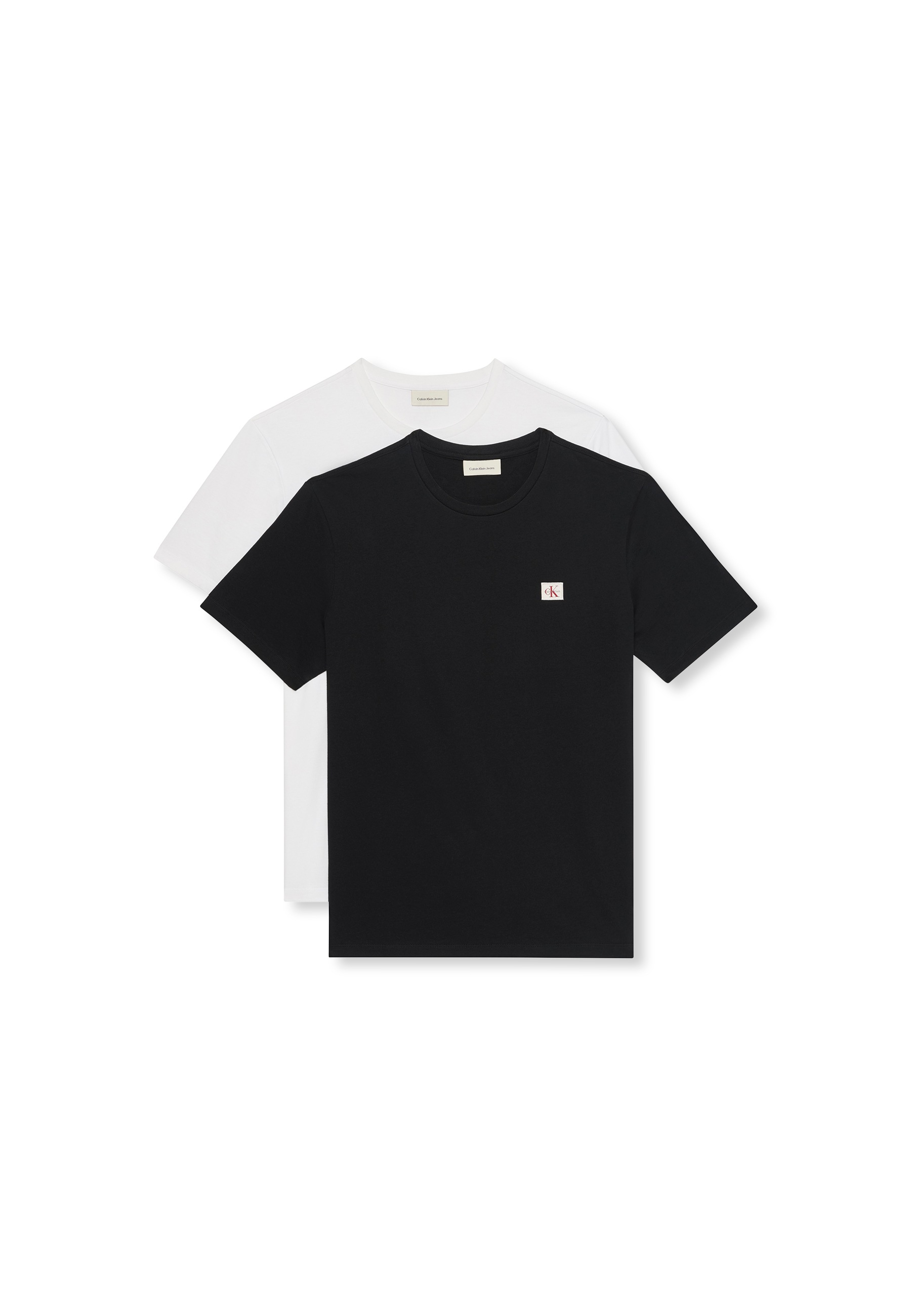 Calvin Klein Jeans T-Shirt »SS BADGE TEE 2 PACK«, (Packung, 2er-Pack), Mit Rundhalsausschnitt