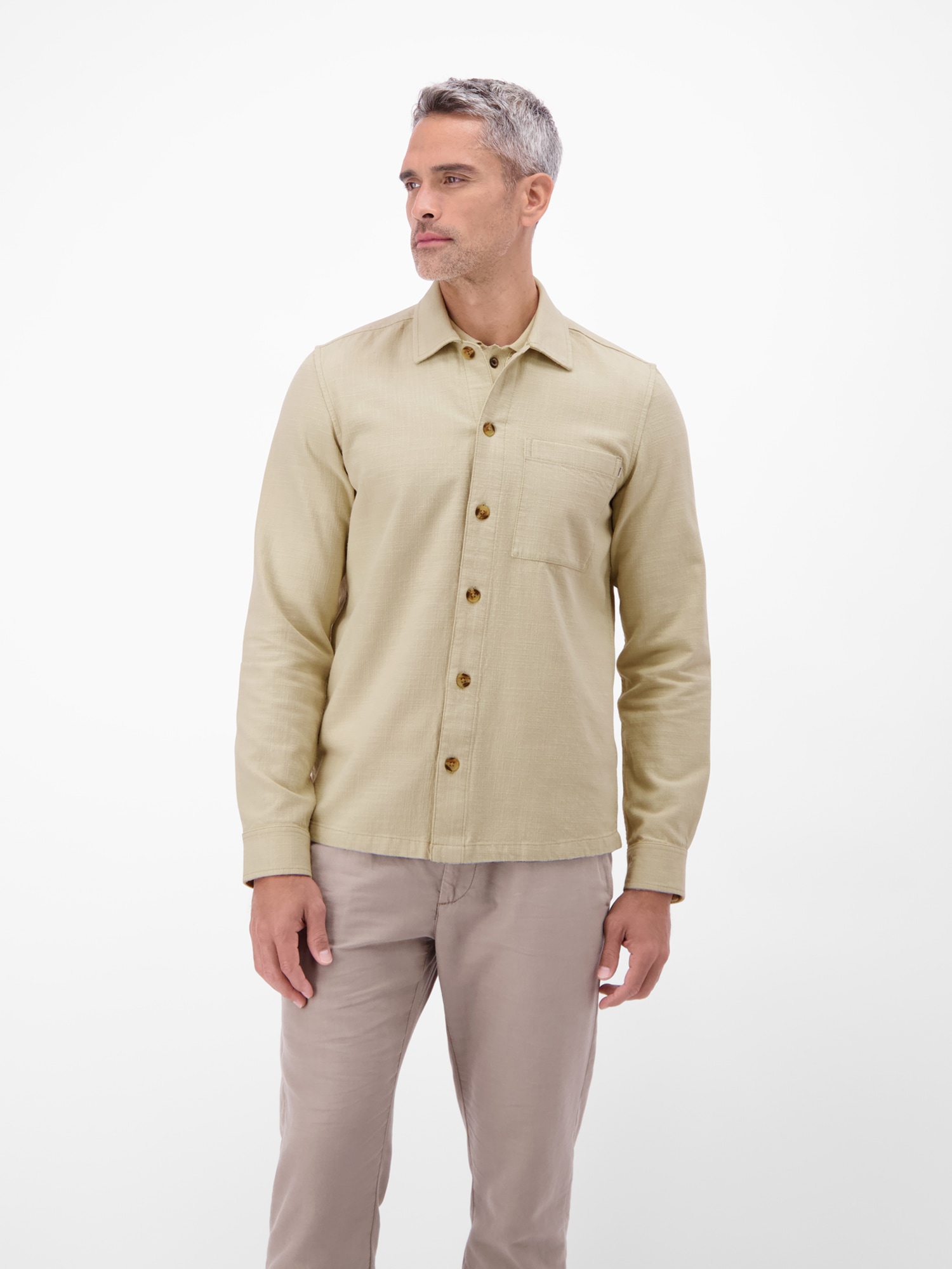 LERROS "Overshirt aus 100 % Baumwolle, unifarben"