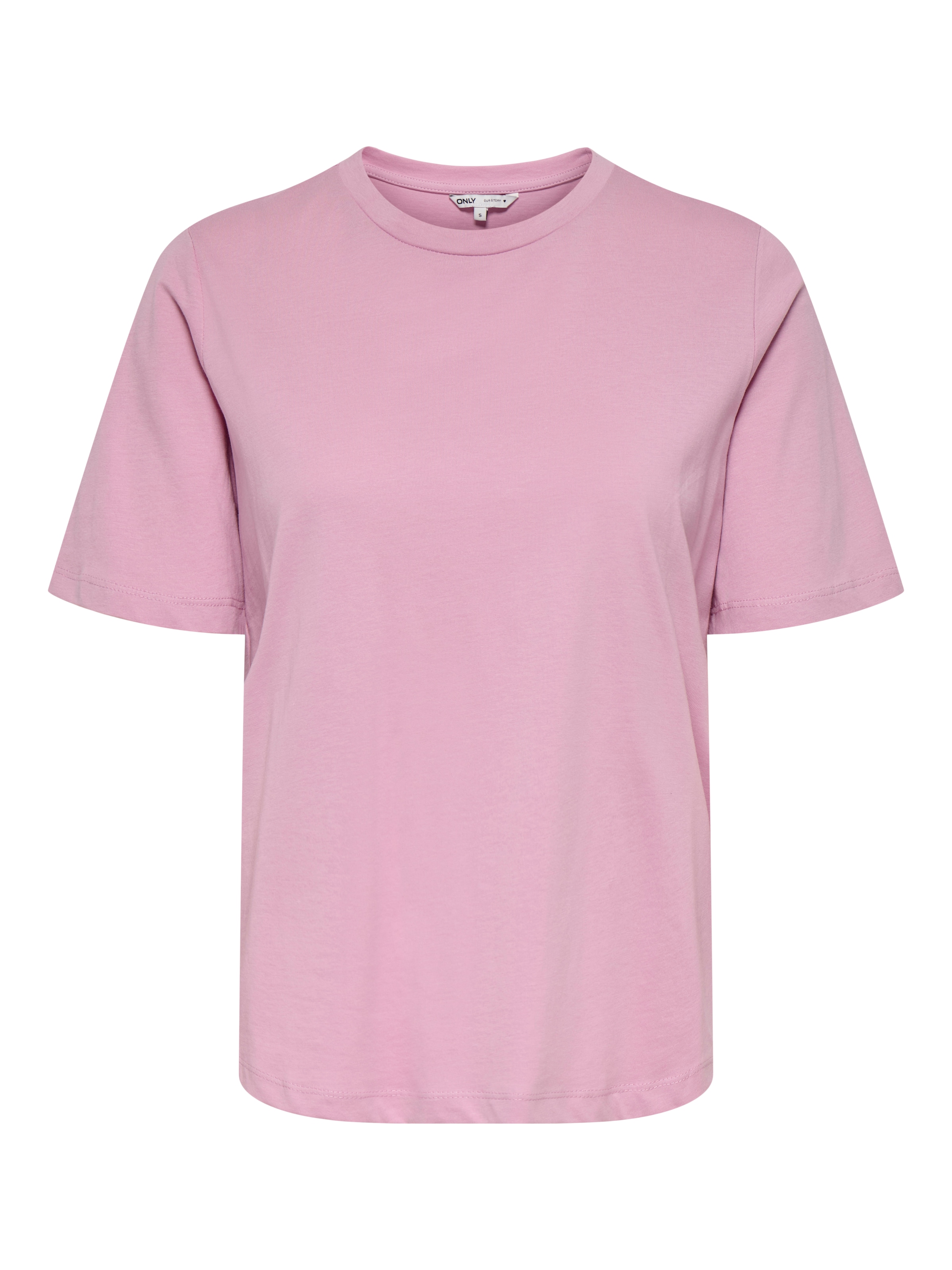 ONLY Kurzarmshirt »ONLONLY – T-Shirt mit Rundhals und klassischem Schnitt«, regular fit, casual, Single Jersey, Baumwolle, Rundhals