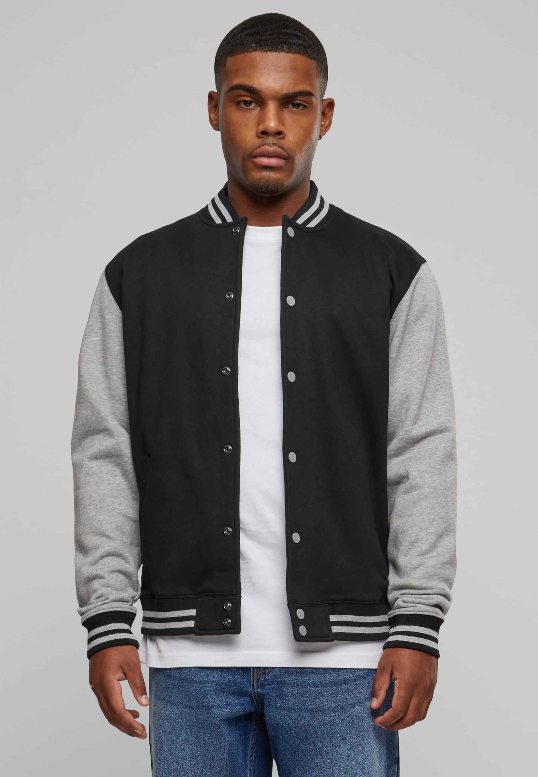 URBAN CLASSICS Collegejacke »Urban Classics Herren 2-tone College Sweatjacket«, (1 St.), ohne Kapuze