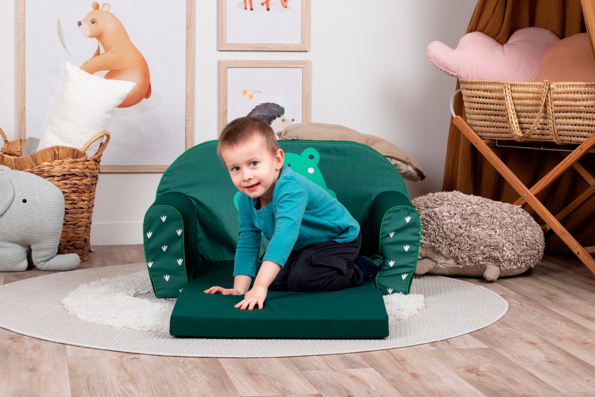 Knorrtoys® Sofa »Green frog« für Kinder; Made in Europe