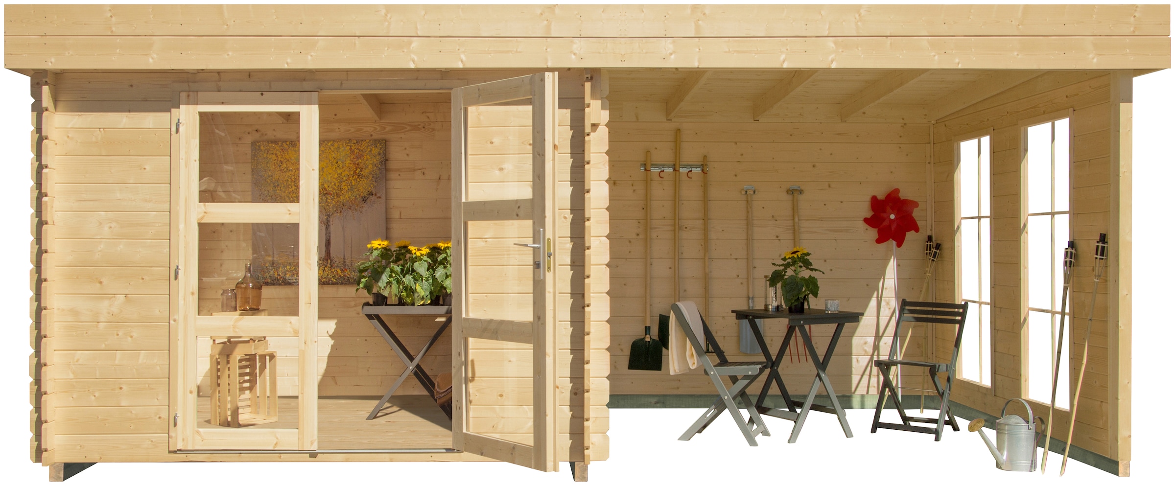 Kiehn-Holz Gartenhaus »Acrux 2«, (Set, Acrux 2), inkl. Fussboden im Haus