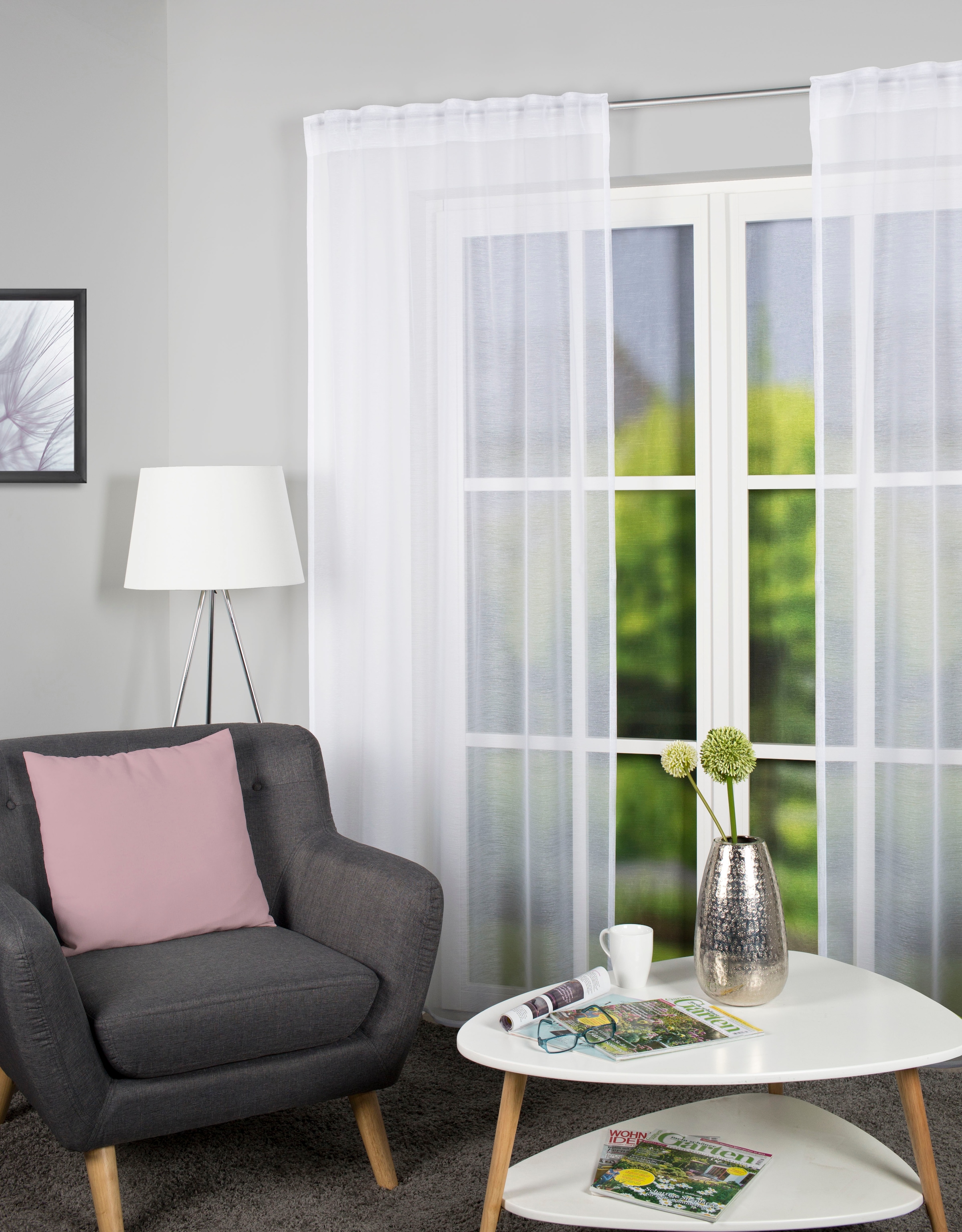 Home Basics Gardine »VINA«, (1 St.), halbtransparent