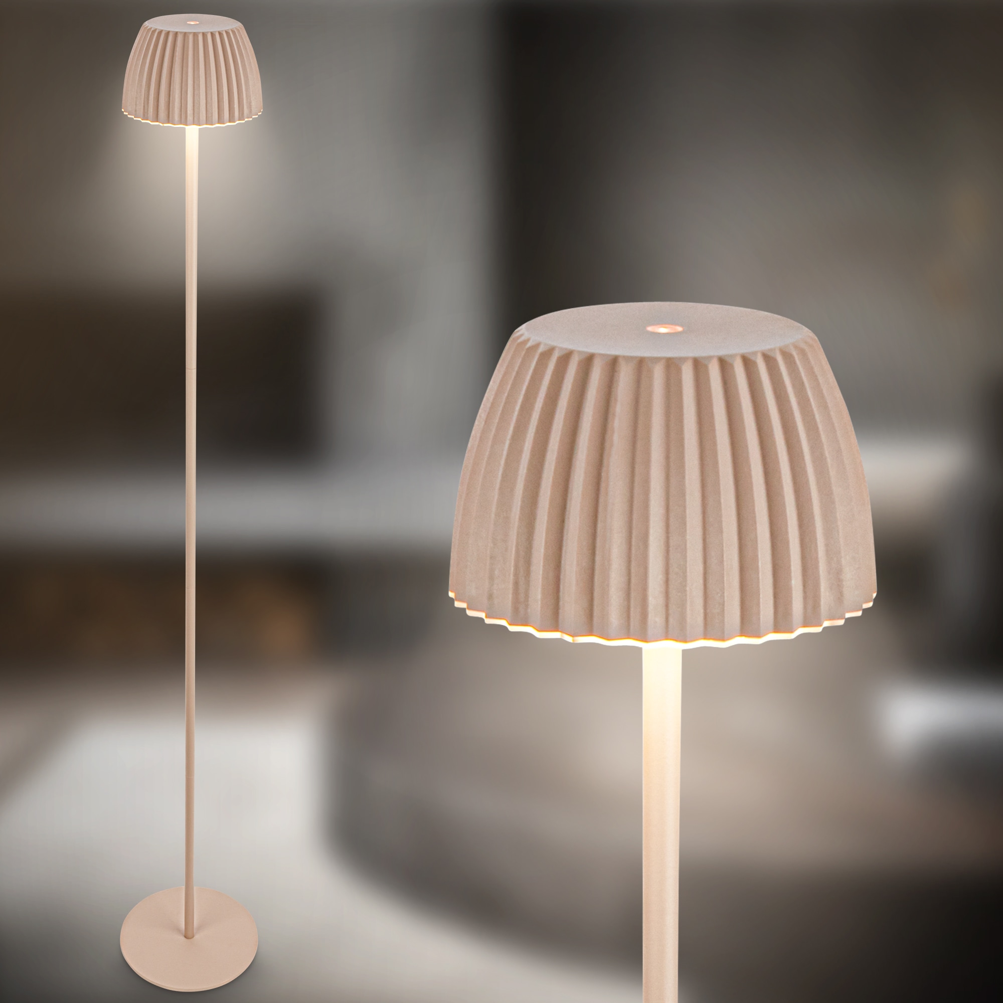 Briloner Leuchten LED Stehlampe »Akku LED Stehleuchte Riffle«