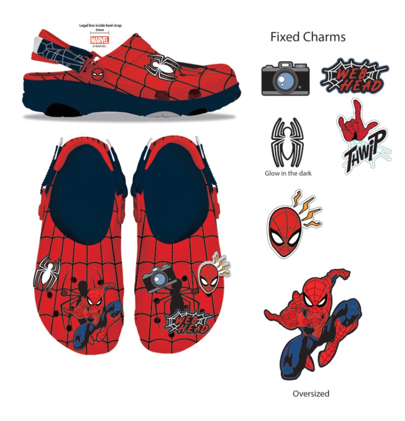 Crocs Clog »Spider Man All Terrain Clog K«, Hausschuh, Kindergartenschuh mit coolem Motiv