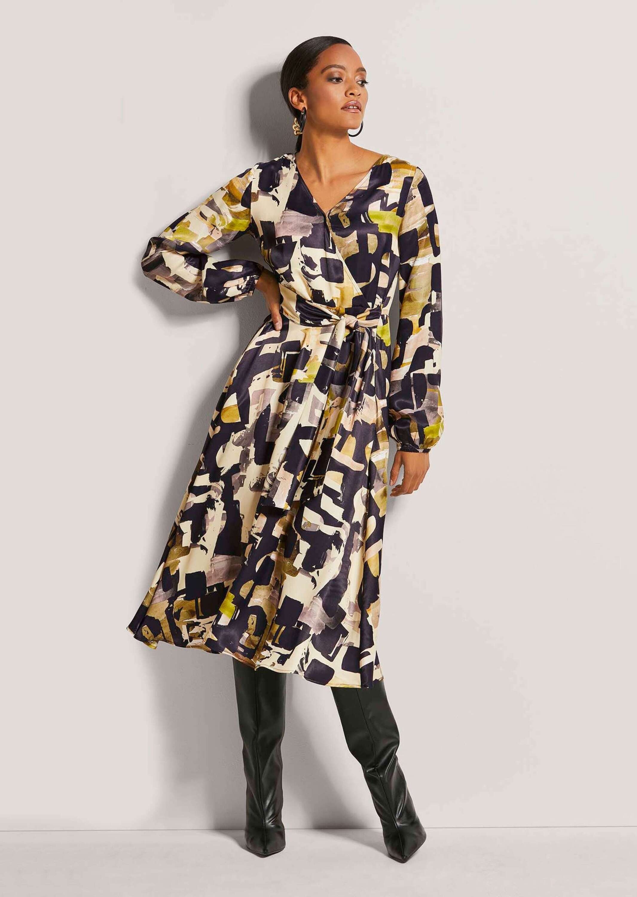 MADELEINE Midikleid "Kleid Kleid mit Bindegürtel" günstig online kaufen