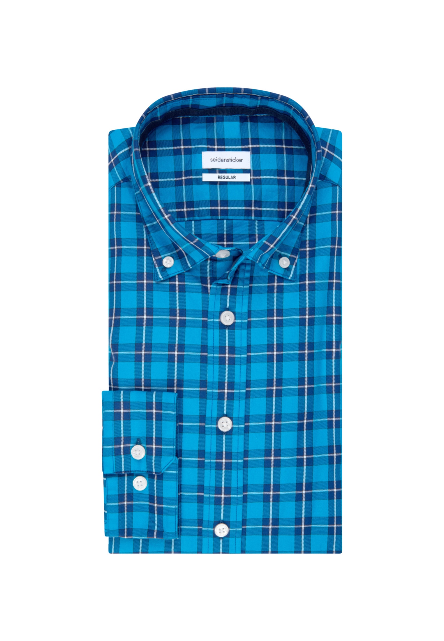 seidensticker Businesshemd »Schwarze Rose«, Regular Langarm Button-Down-Kragen Karo