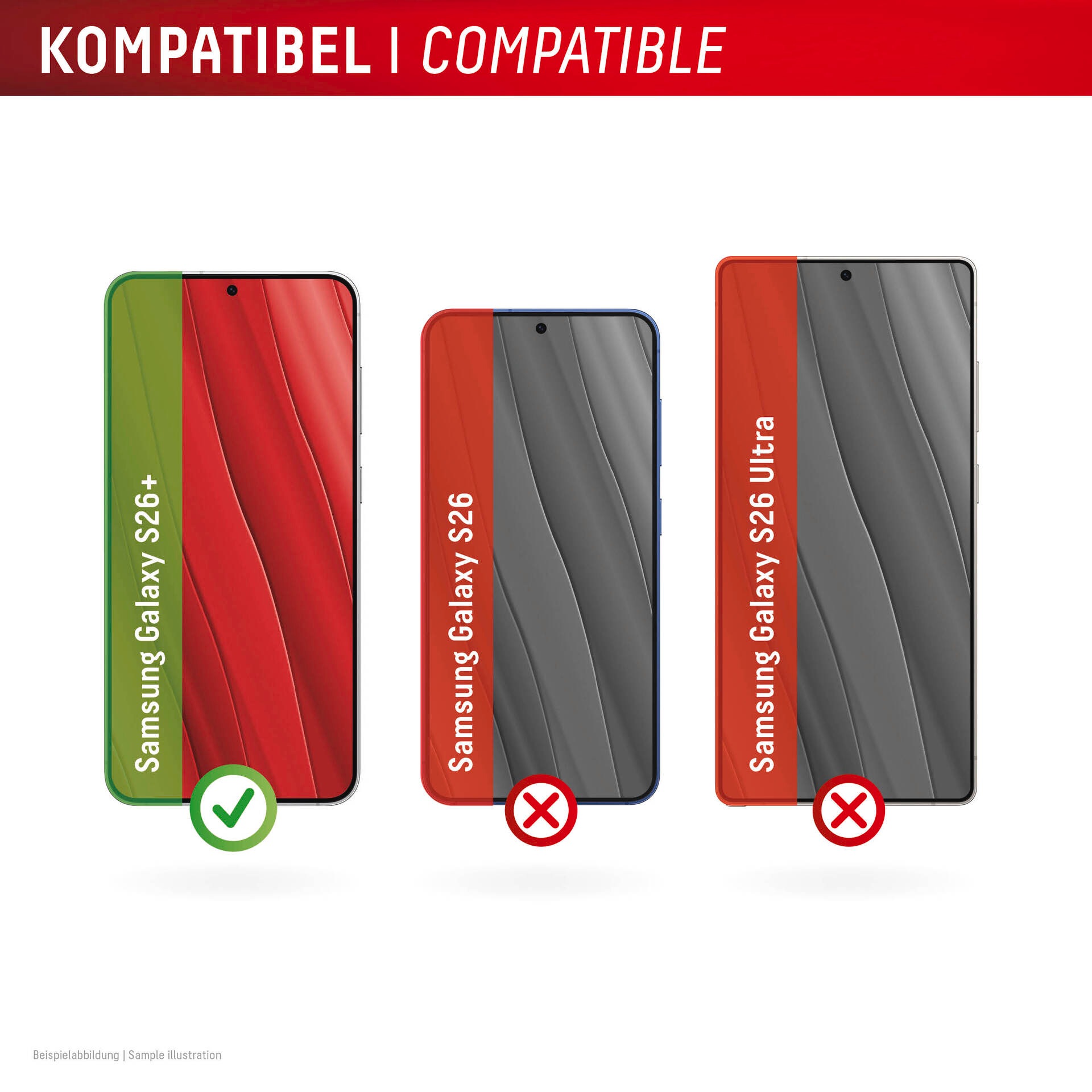 Displex Displayschutzglas »Premium Glass Screen Protector Full Cover mit MountMaster« für Samsung Galaxy S26+ Displayschutzfolie, Schutzfolie, Bildschirmschutz, kratz- & stoßfest