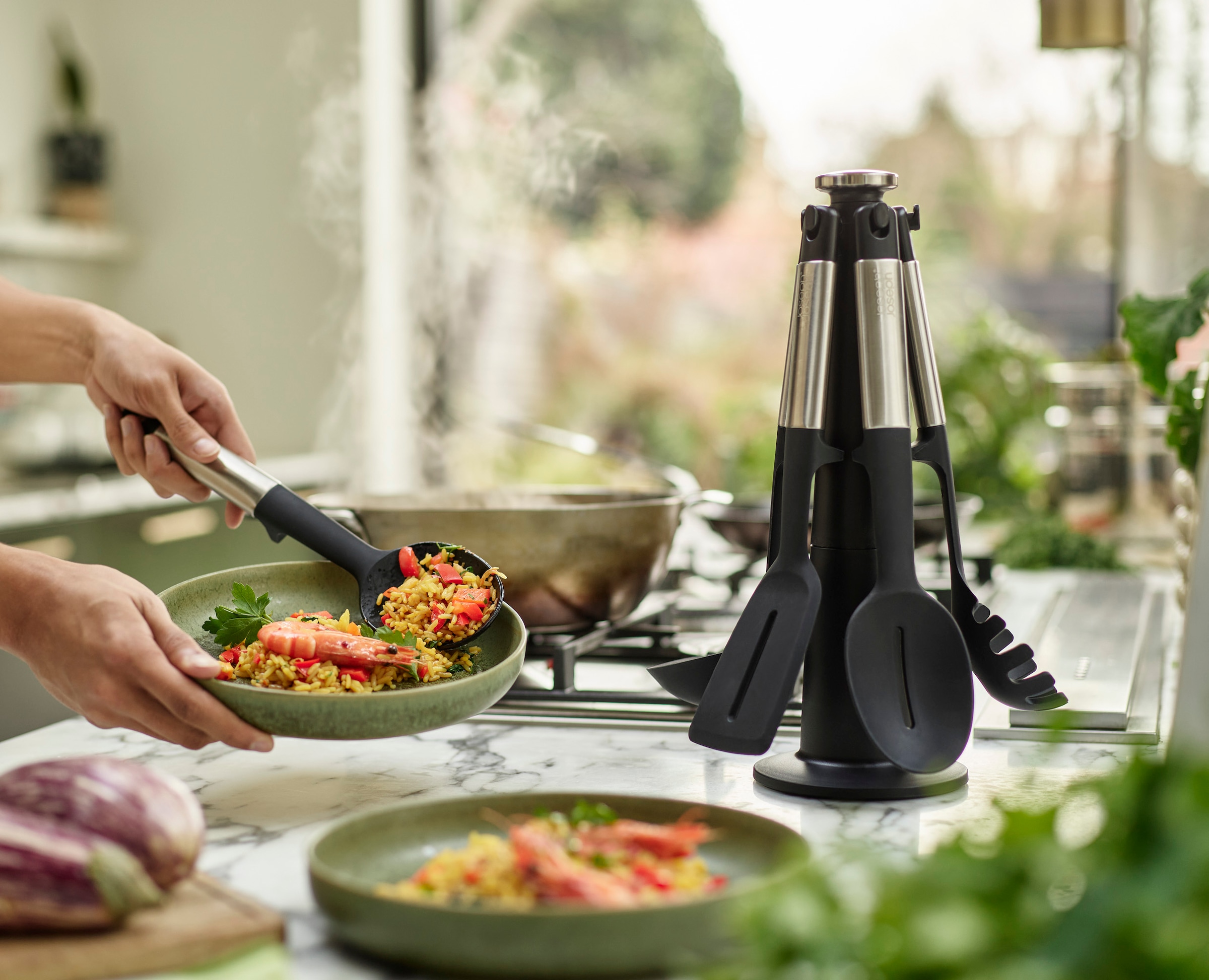 Joseph Joseph Kochbesteck-Set »Elevate Silicone/Steel Carousel«, (Set, 6 tlg.), BPA-frei