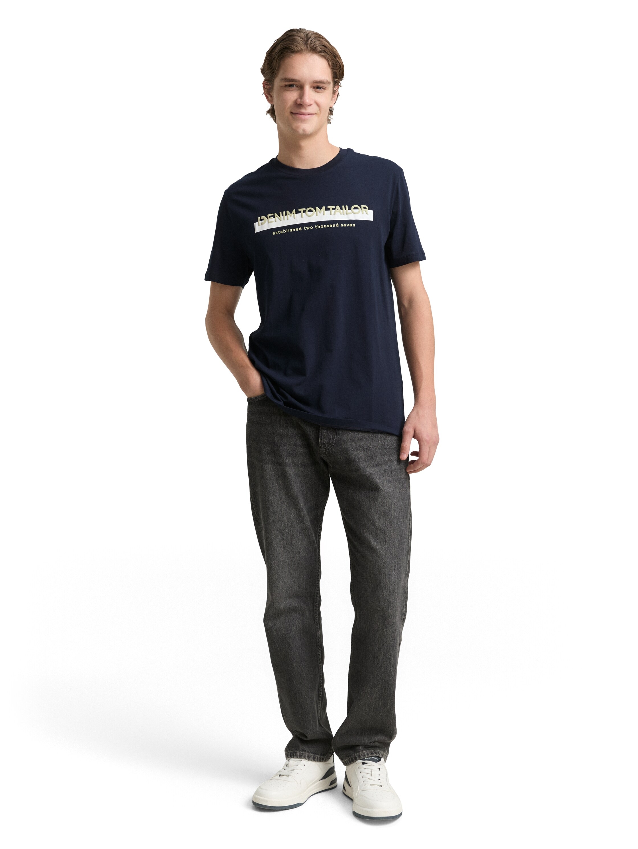 TOM TAILOR Denim T-Shirt, mit Logofrontprint