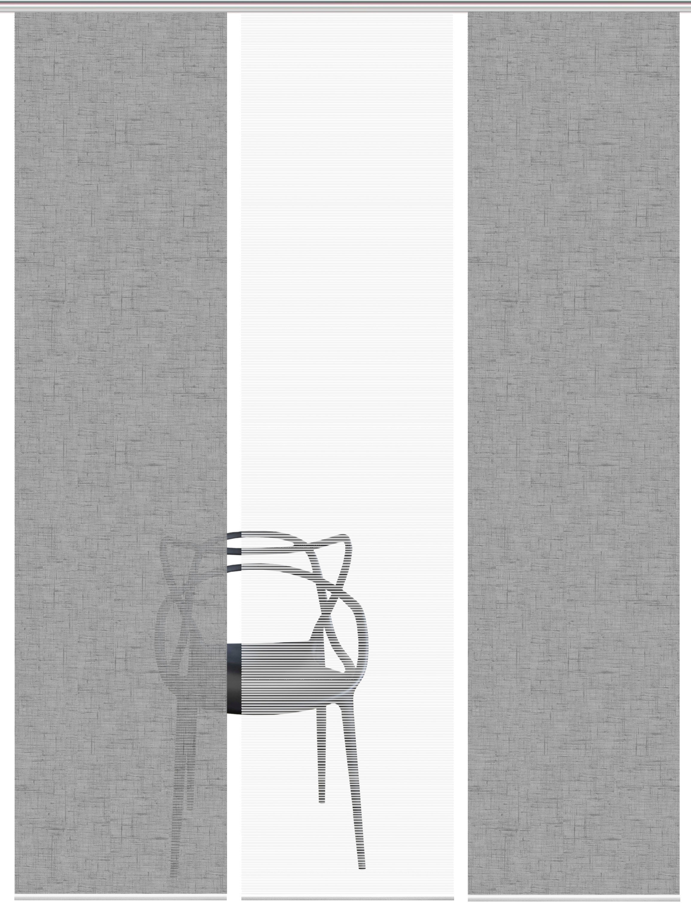 Vision S Schiebegardine "PIVE 3er SET" Paneelwagen 3 Stk. tlg. Schiebevorha günstig online kaufen