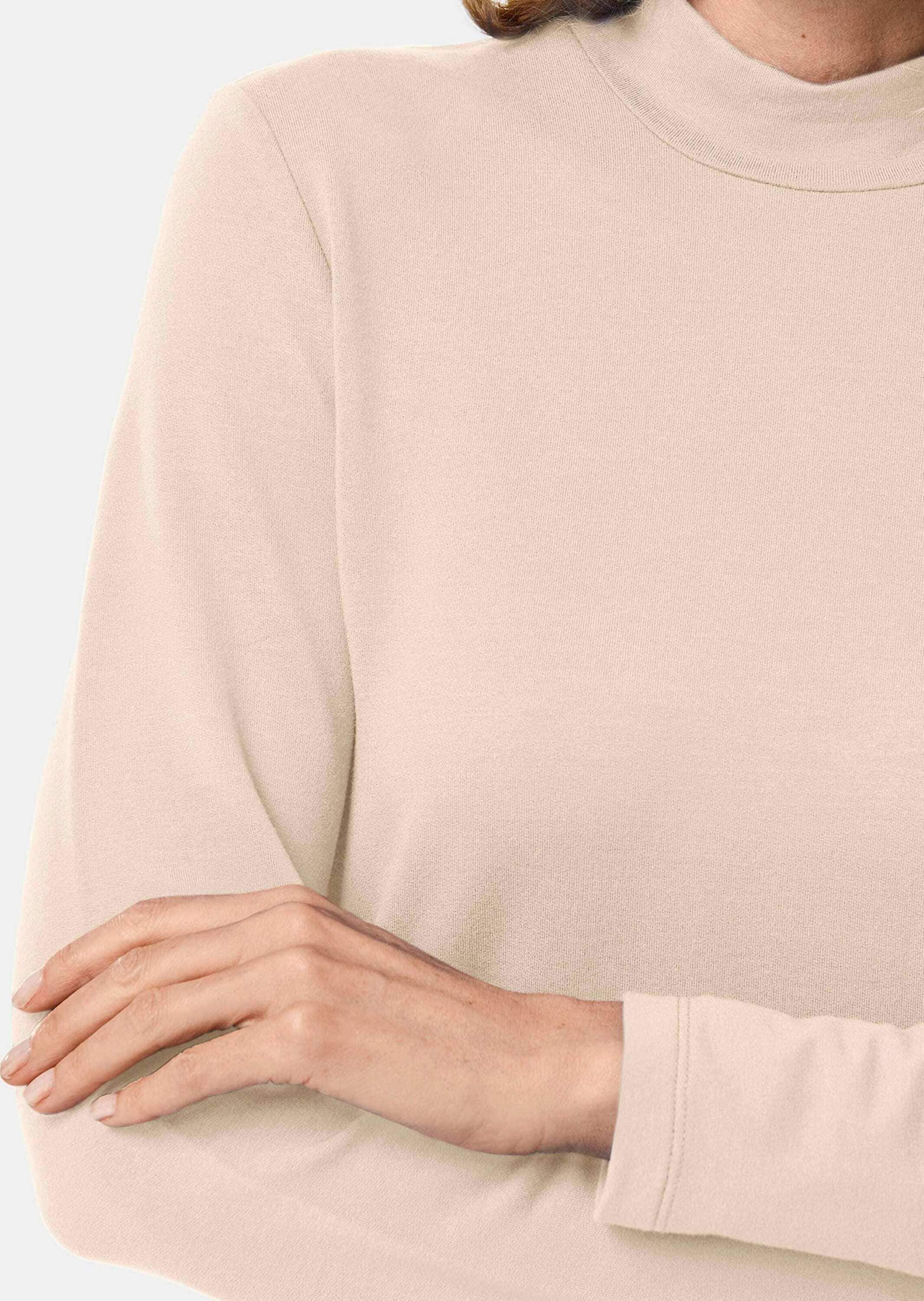 GOLDNER Longpullover »Stehbundshirt Stehkragenshirt mit Langarm«