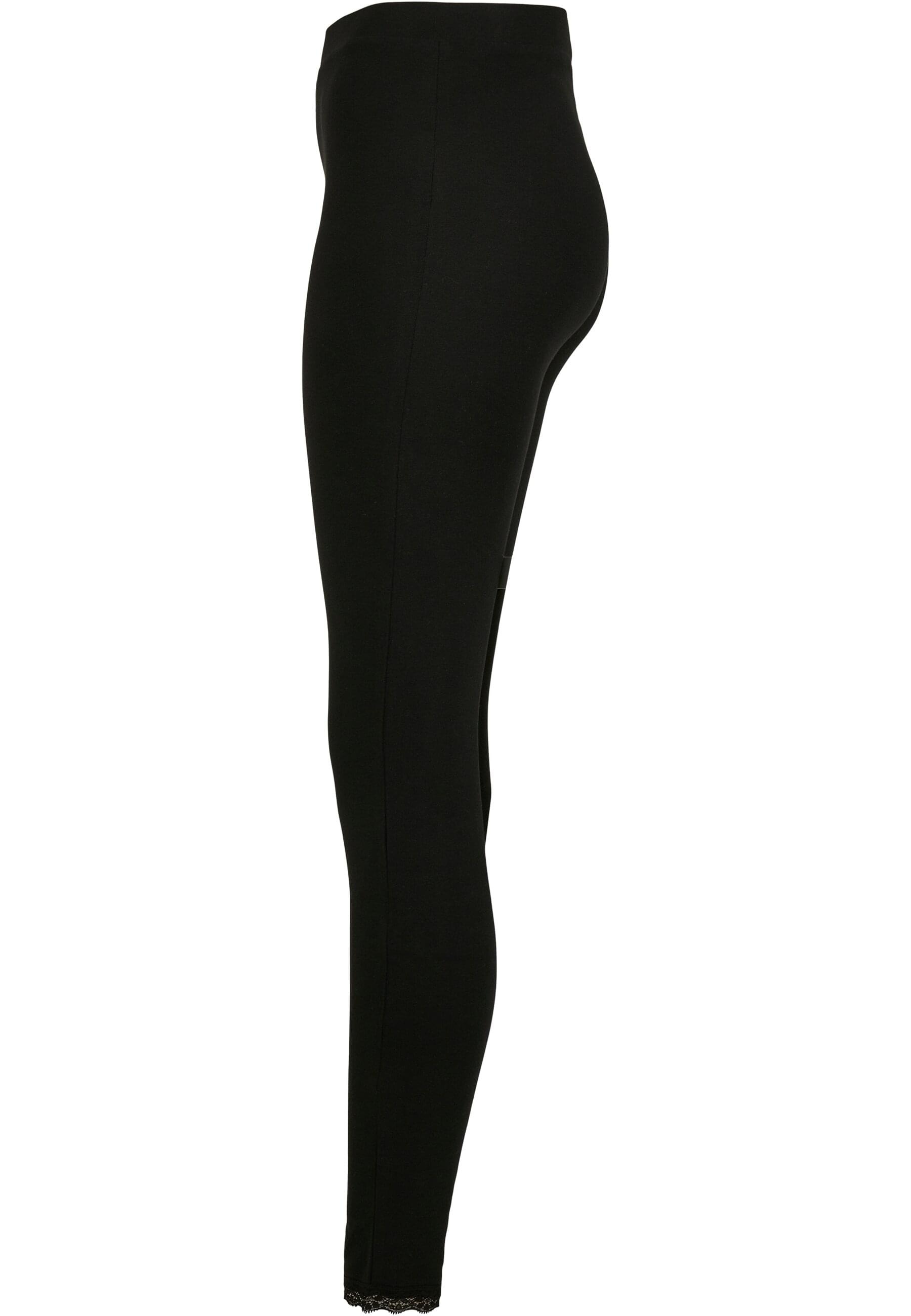 URBAN CLASSICS Leggings »Urban Classics Damen Ladies Lace Hem Leggings«, (1 tlg.)