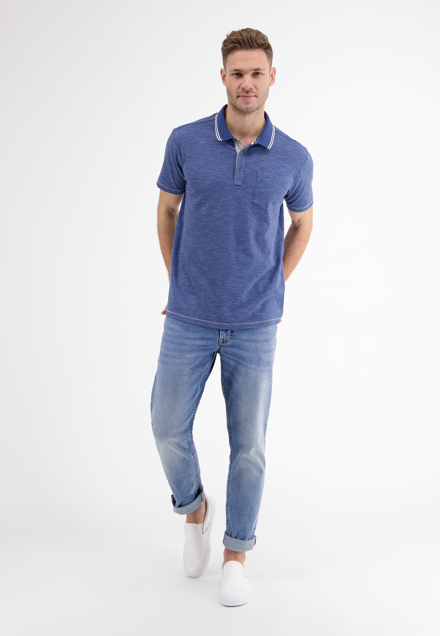 LERROS Poloshirt »LERROS Poloshirt mit Finelinerstreifen«