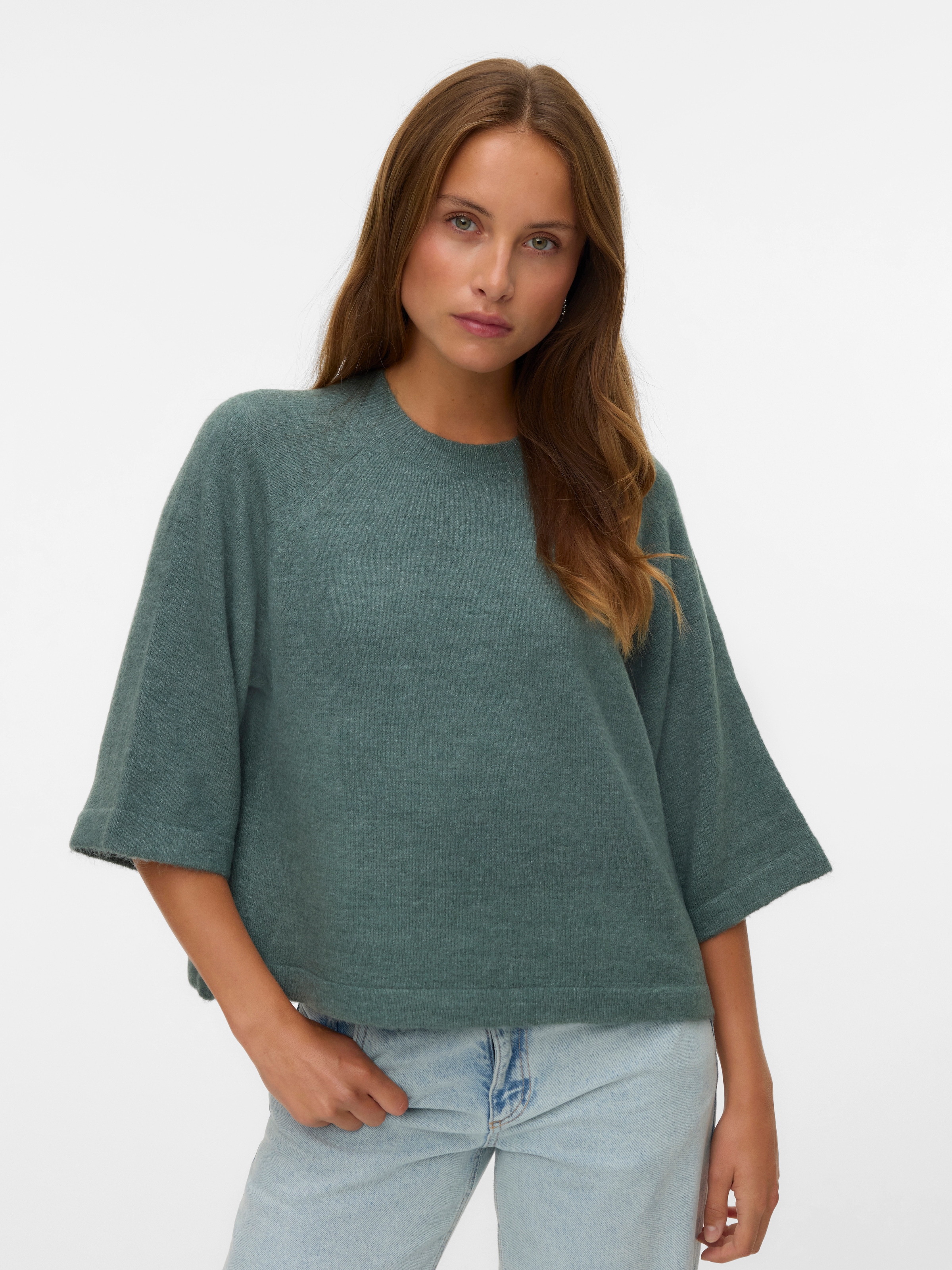 Vero Moda Strickpullover "VMLEFILE 3/4 O-NECK PULLOVER NOOS" günstig online kaufen