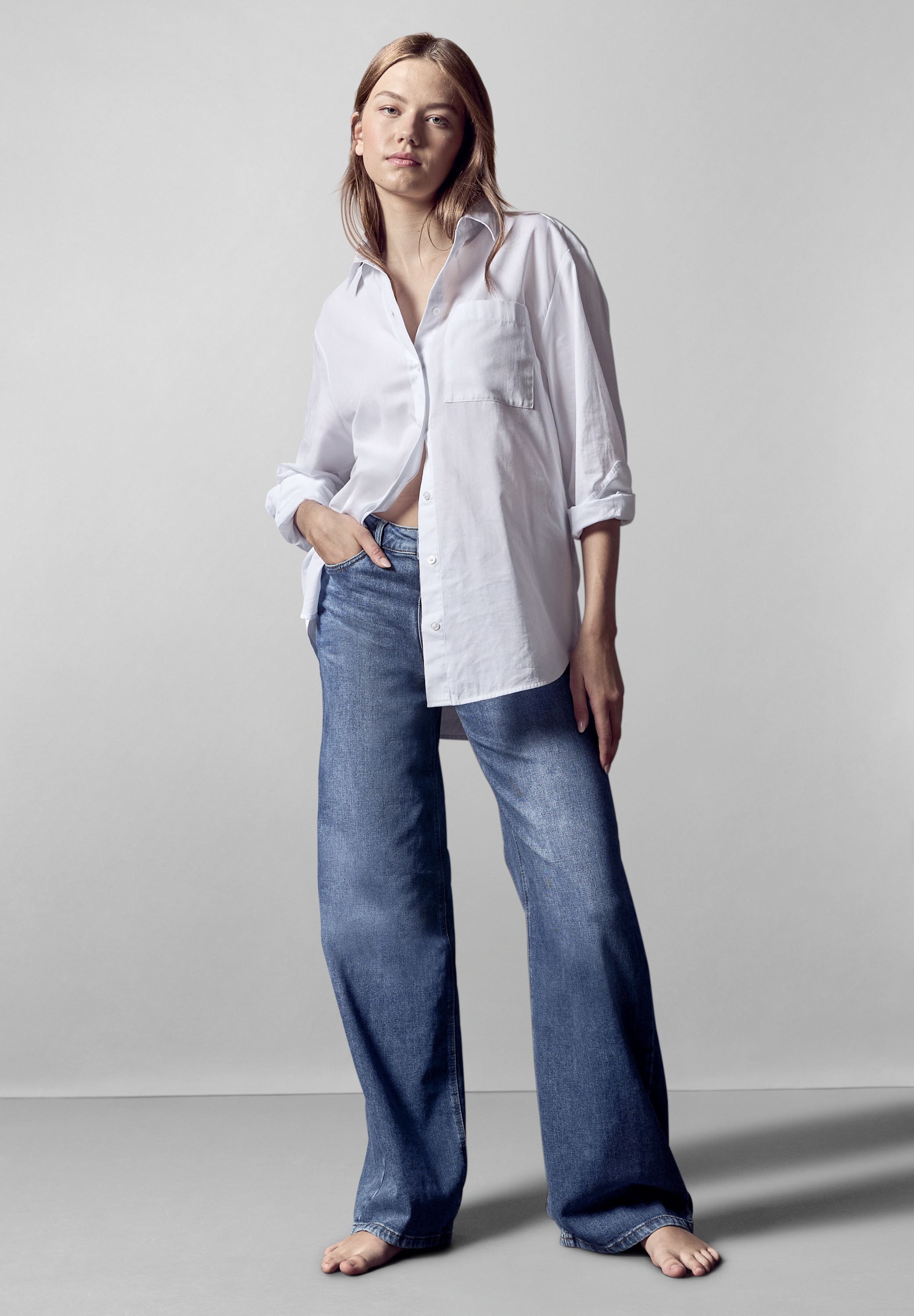 STREET ONE STUDIO Loose-fit-Jeans, aus Baumwolle mit Stretchanteil