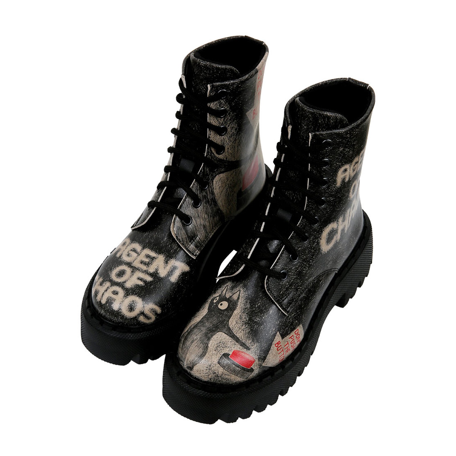 DOGO Chelseaboots "Navy Schnürstiefel Boots Agent Of Chaos Damen Stiefelett günstig online kaufen