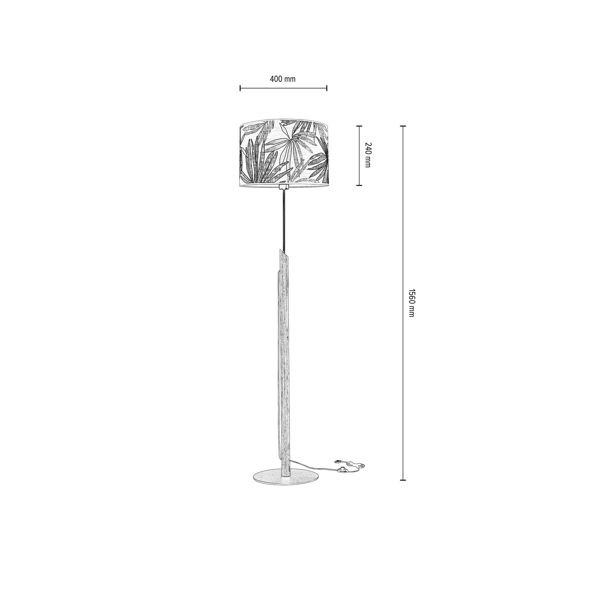 »HOJA«, mit LIGHTING | Eichenholz BRITOP FSC®-Zertifikat, Aus flammig-flammig, laminierter aus Schirm 1 Stehlampe BAUR Tapete