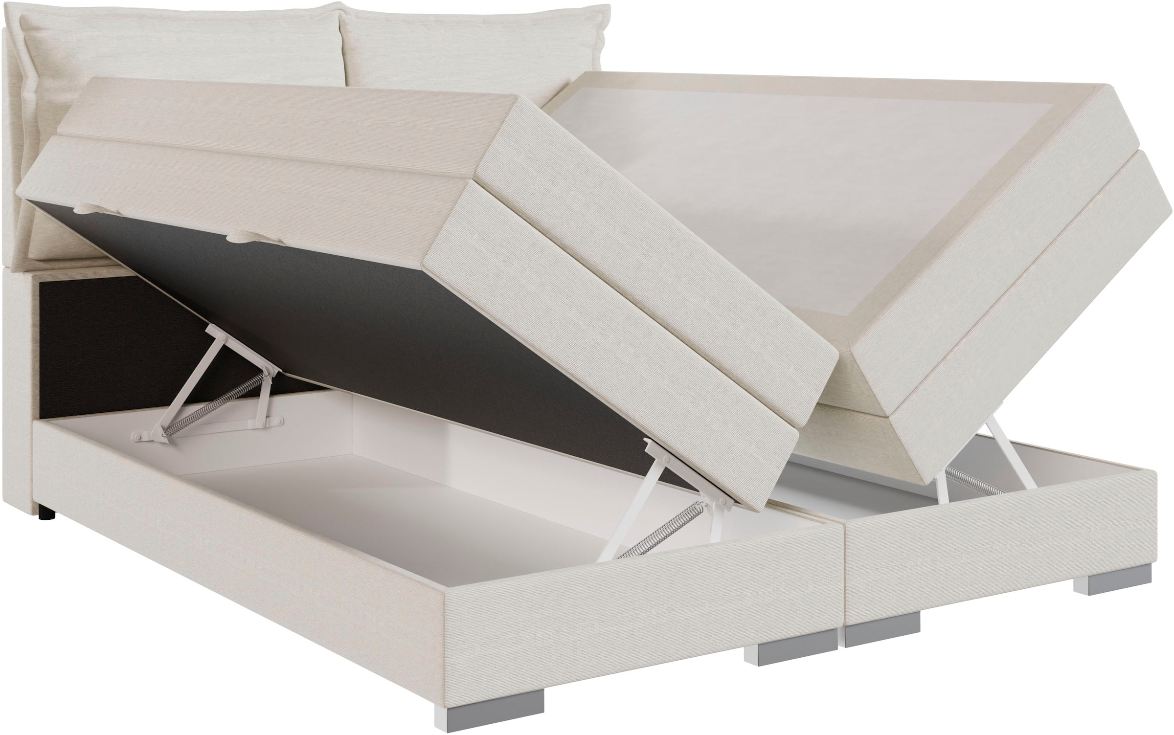 FORTE Boxspringbett »Pillows« in verschiedenen Farben erhältlich