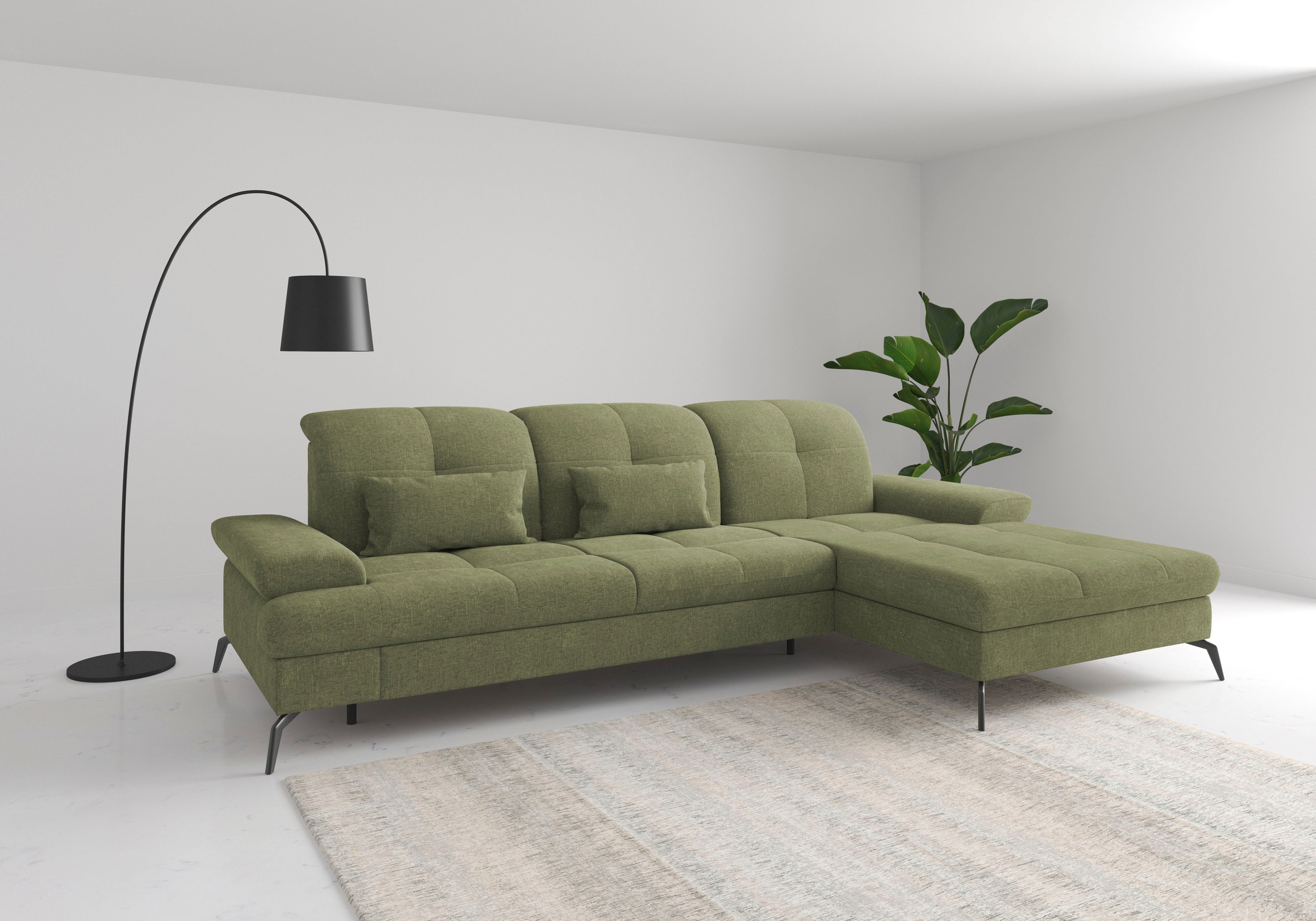 sit&more Ecksofa "Amica, L-Form, inkl. Sitztiefenverstellung & Armteilverstellung" wahlweise mit Schlaffunktion, Bettkasten und Kopfteilverstellung