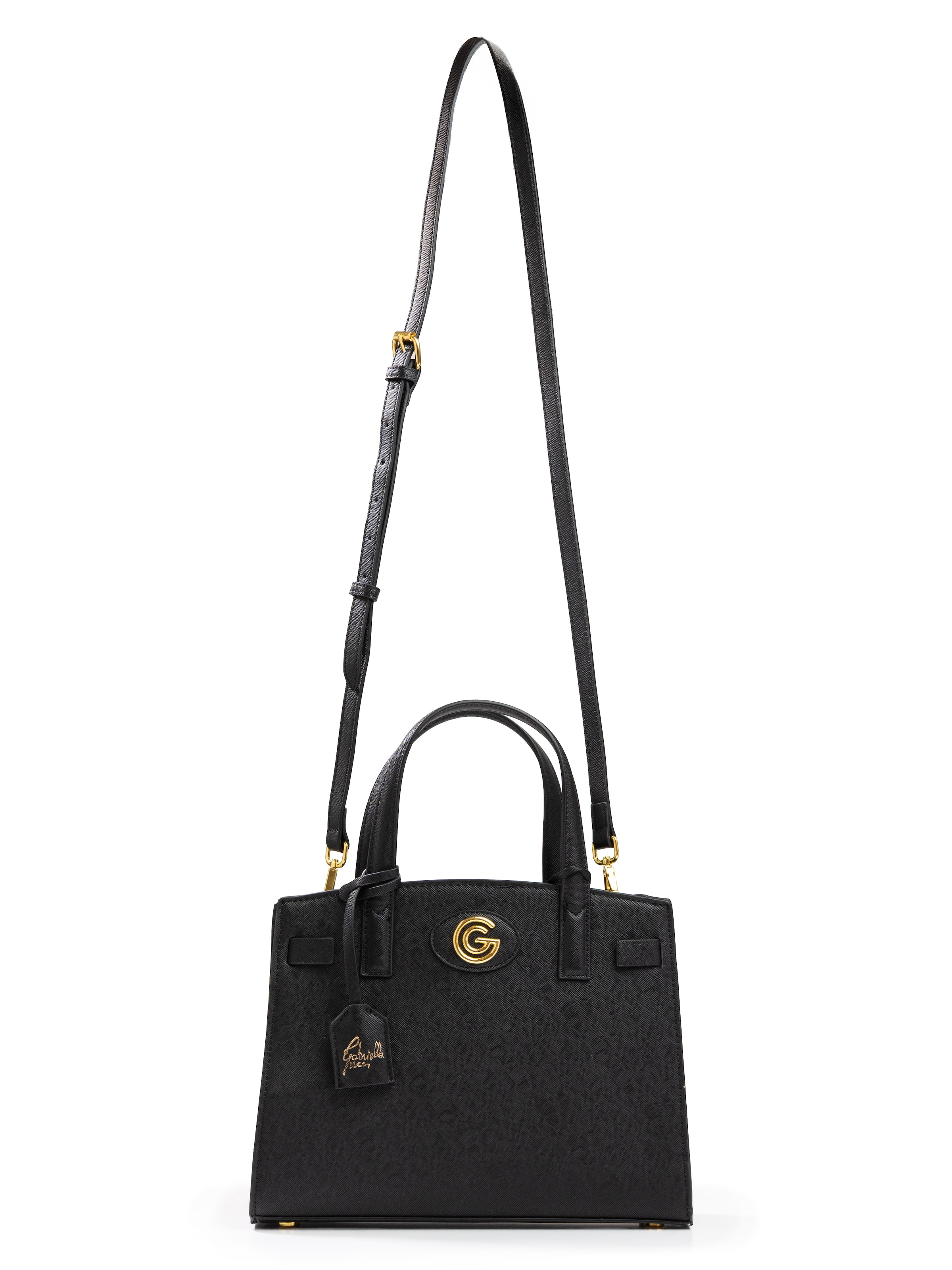 Gabriella GUCCI Handtasche »VALENTINA« Damen Henkeltasche, Schultertasche, Umhängetasche mit Logoapplikation