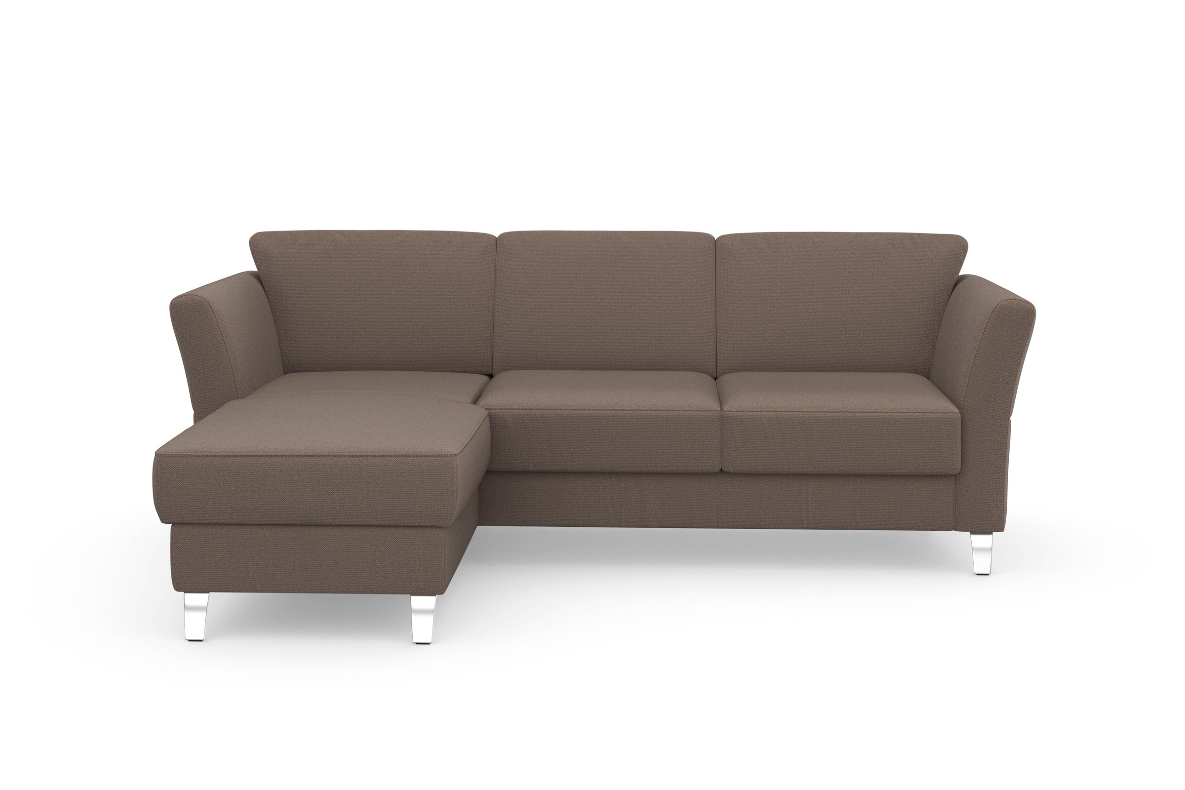 sit&more Ecksofa Visby V, wahlweise mit Bettfunktion und Bettkasten, frei im Raum stellbar, mit Federkern, auch erhältlich in dem besonders leicht mit Wasser zu reinigendem Soft clean Bezug