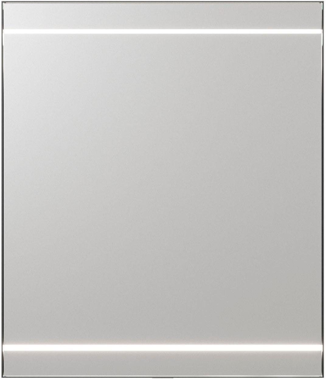 Saphir Badmöbel-Set »Balto 2-teilig Mineralmarmor-Waschtisch mit LED-Spiegel, Waschplatz«, (2 St.), 64,4 cm breit, mit 2 Schubladen, Badschrank inkl. Schubladendämpfer