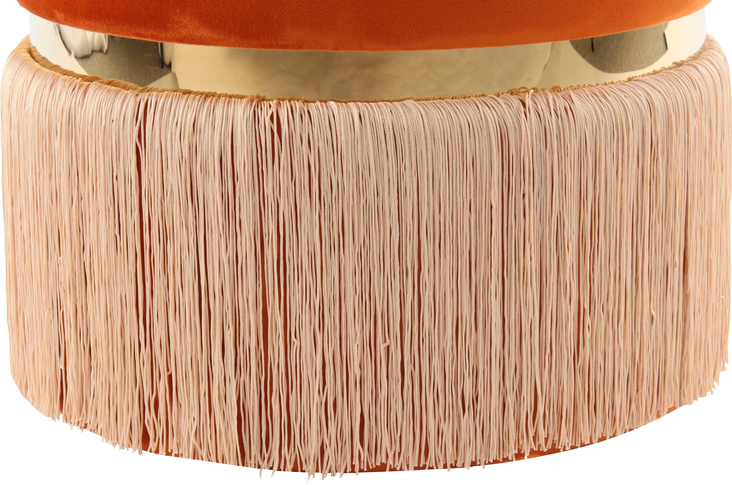 Kayoom Sitzhocker »Hocker Rebecca 825, Sitzpouf in runder Form,mit samtigem Bezug«, (1 St.), pflegeleicht, modern, vielseitig verwendbar, Sitzfläche gepolstert