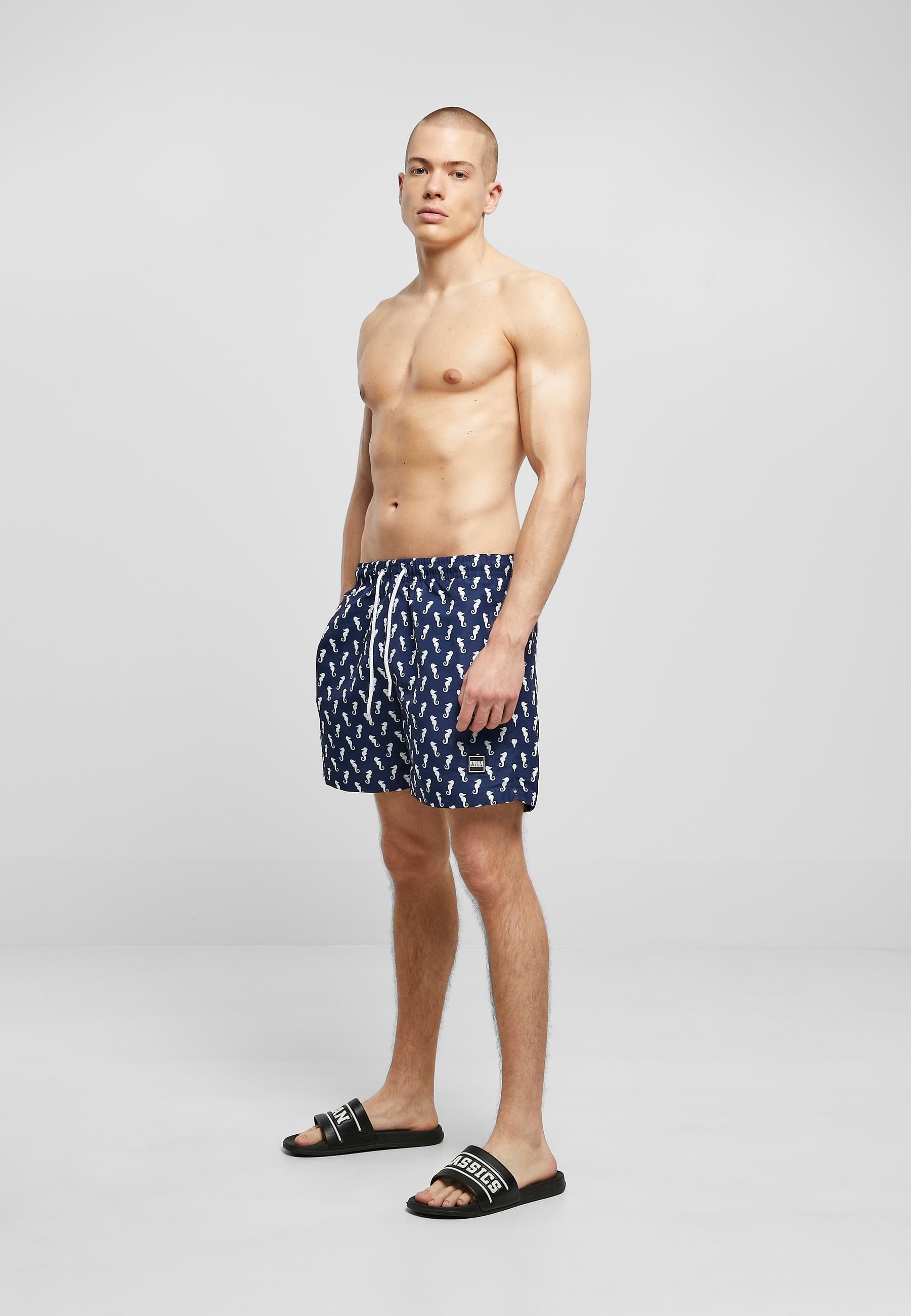 URBAN CLASSICS Badeshorts »Urban Classics Herren Pattern Swim Shorts«