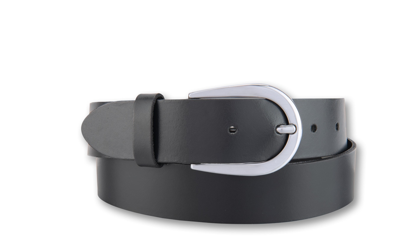 BERND GÖTZ "Ledergürtel mit glänzender Silberschließe" günstig online kaufen