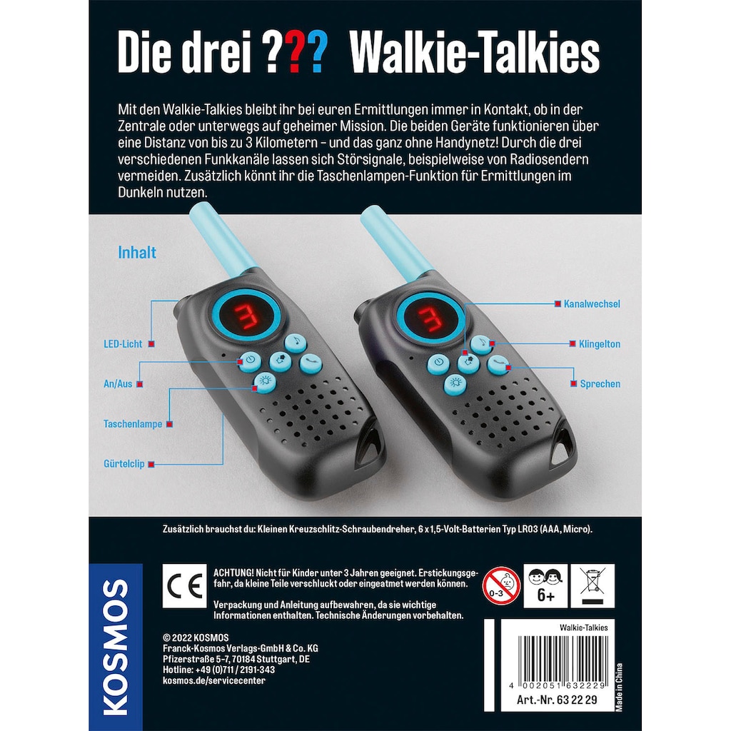 Kosmos Walkie Talkie »Die drei ???«, (2 St.)