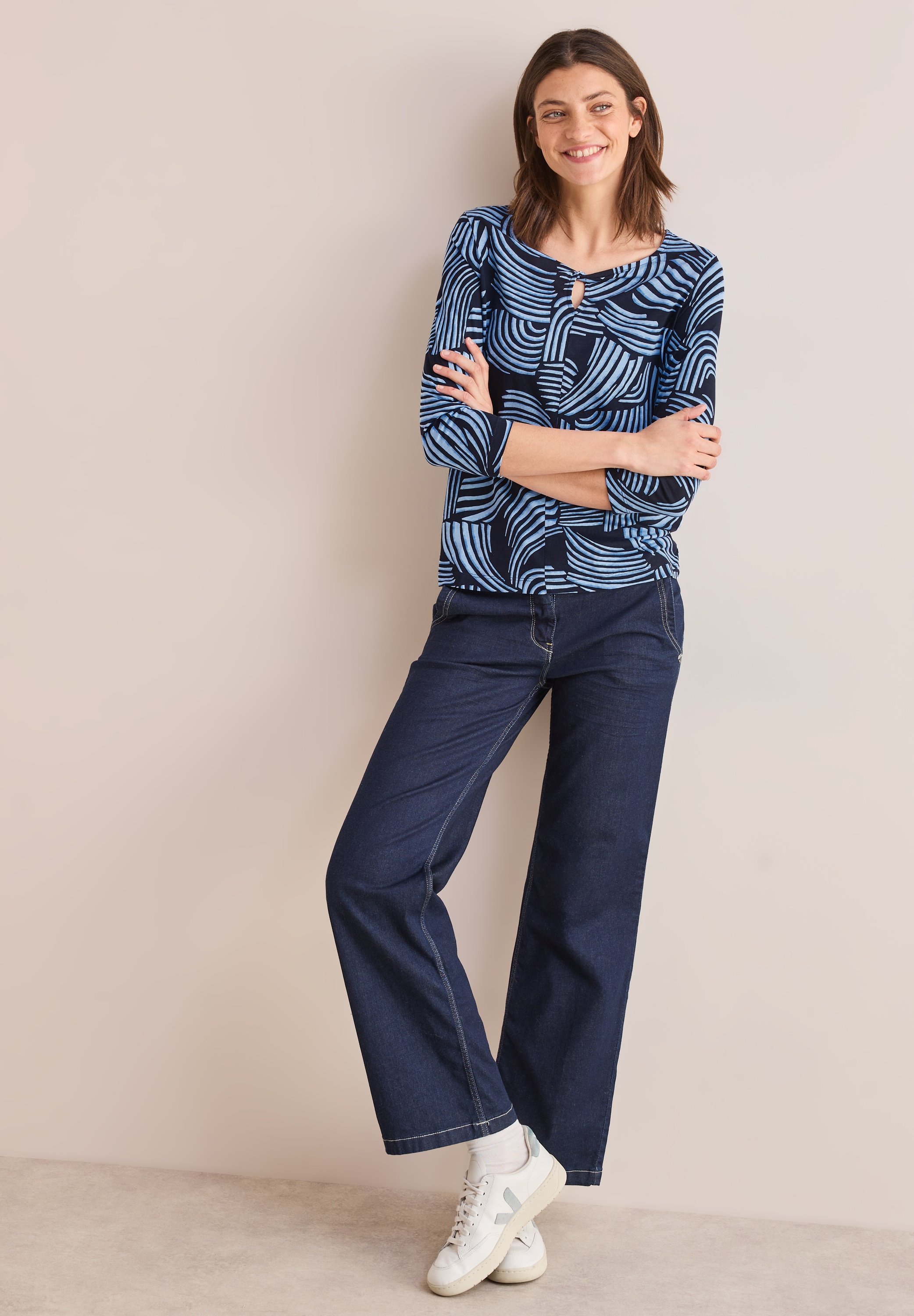 Cecil 3/4-Arm-Shirt, mit All-Over Print